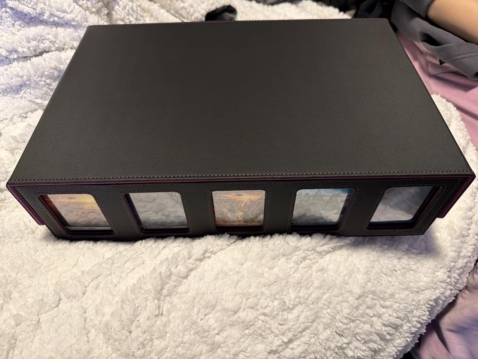 Kabinka Trading Card Storage Box with Commander Display, 5-Row Deck Case with Removable Lid; 3900+ Card Organizer for MTG TCG PTCG Sports Card, Top Loaders Storage Box customer photo 2