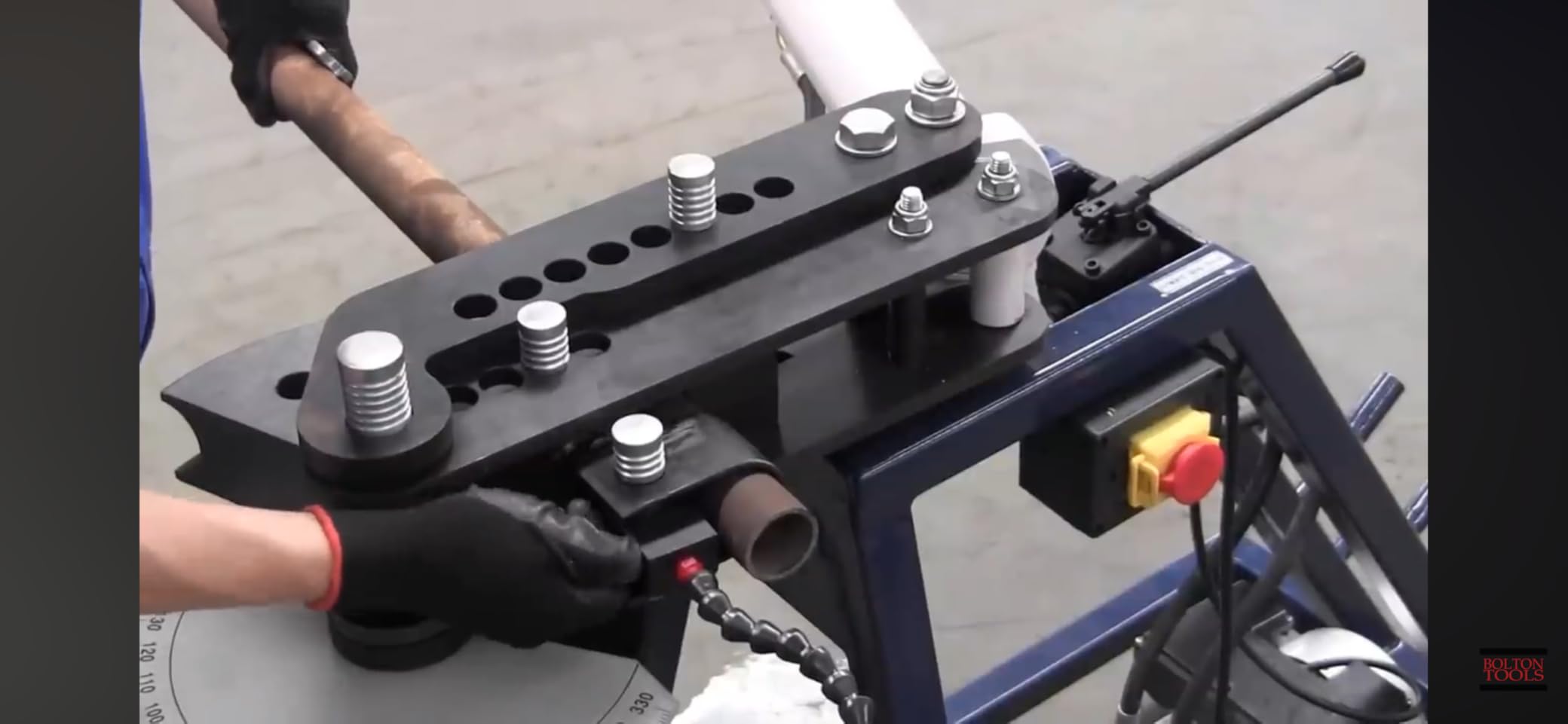 Electric Tube Bending Machine, 750W Electric Tubing Bender with 6L Hydraulic Cylinder, Movable Pipe Bender Machine with 3 Dies & 180 Degree Max Bending Angle, Suitable for 1