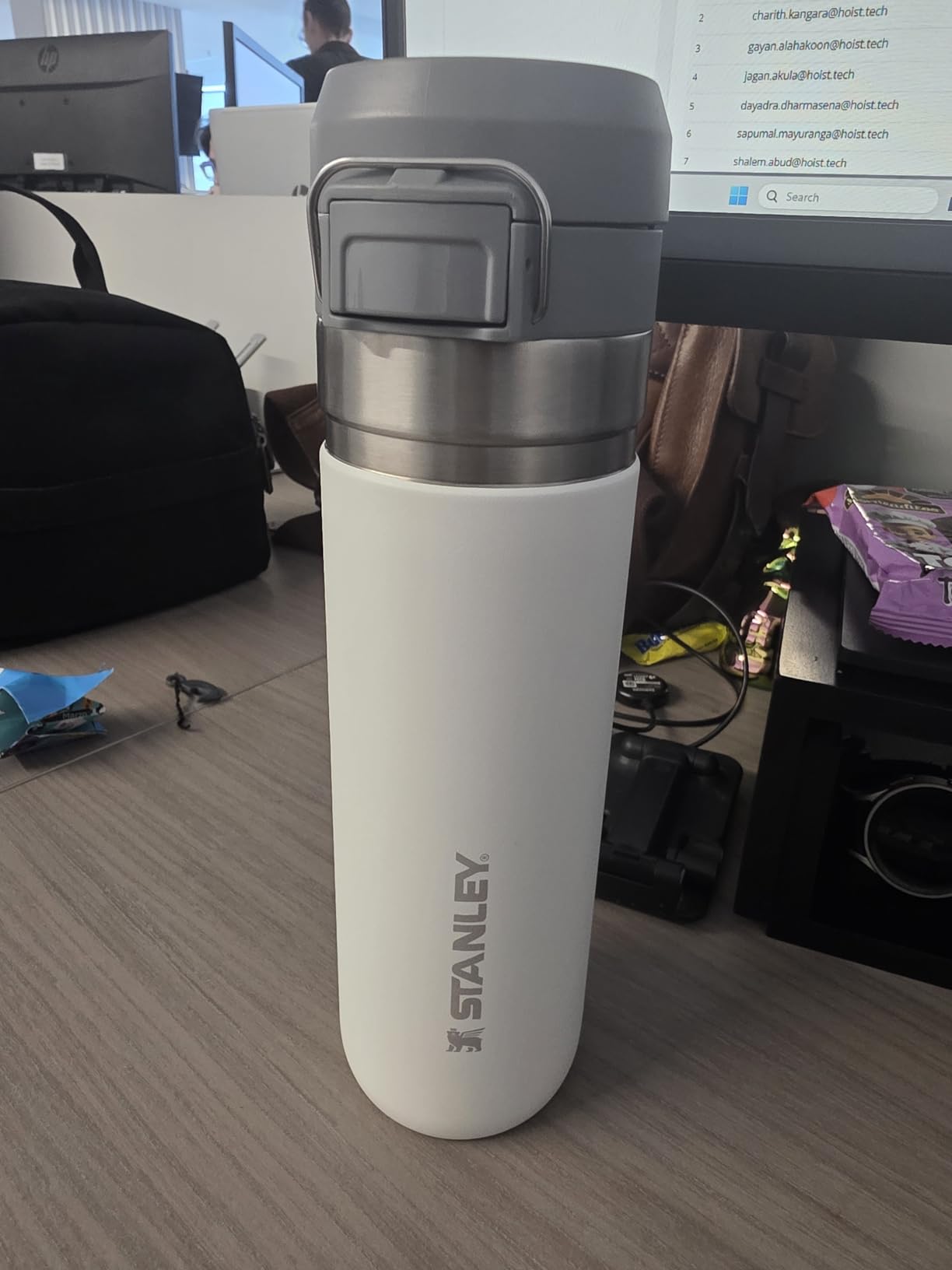 Stanley Quick Flip GO Water Bottle 24 oz | Push Button Lid | Leakproof and Packable | Insulated Stainless Steel | Frost customer photo 2