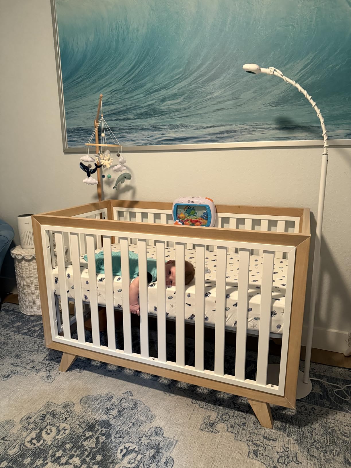 Floor Stand for Nanit Pro Baby Monitor, Gooseneck Swivel Holder Mount with Adjustable Height and Stable Base, Without Tools or Wall Damage (Camera not Included) customer photo 1