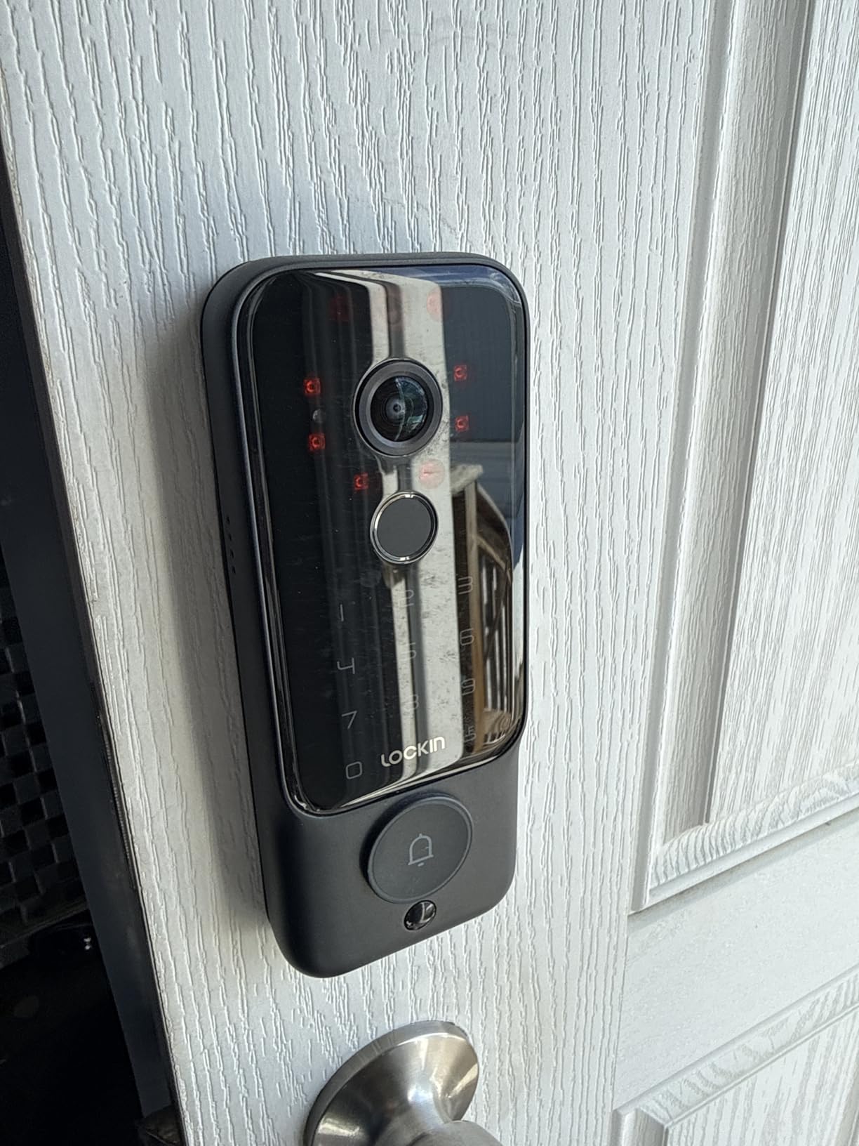 Lockin Veno Plus Smart Lock with Camera, Palm Vein Entry, 2K 180° Video | Palm Vein and Fingerprint Keyless Entry, 2K 180° Ultra-Wide Camera, Night Vision, Built-in WiFi, 8GB Storage, No Monthly Fee customer photo 2
