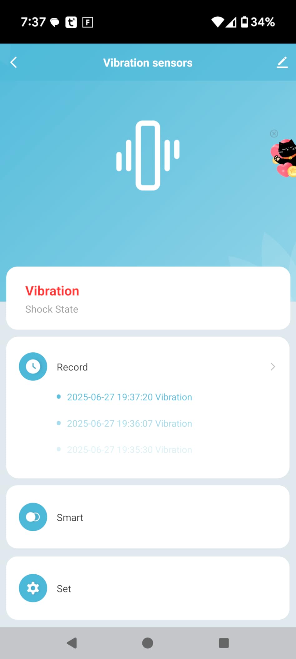 Smart Vibration Sensor: Wireless Glass Break Detector, WiFi Door Sensor with App Alerts, Adjustable Sensitivity, Glass Break Security Sensor for Alarm System and Smart Home Automation (1-Pack) customer photo 1