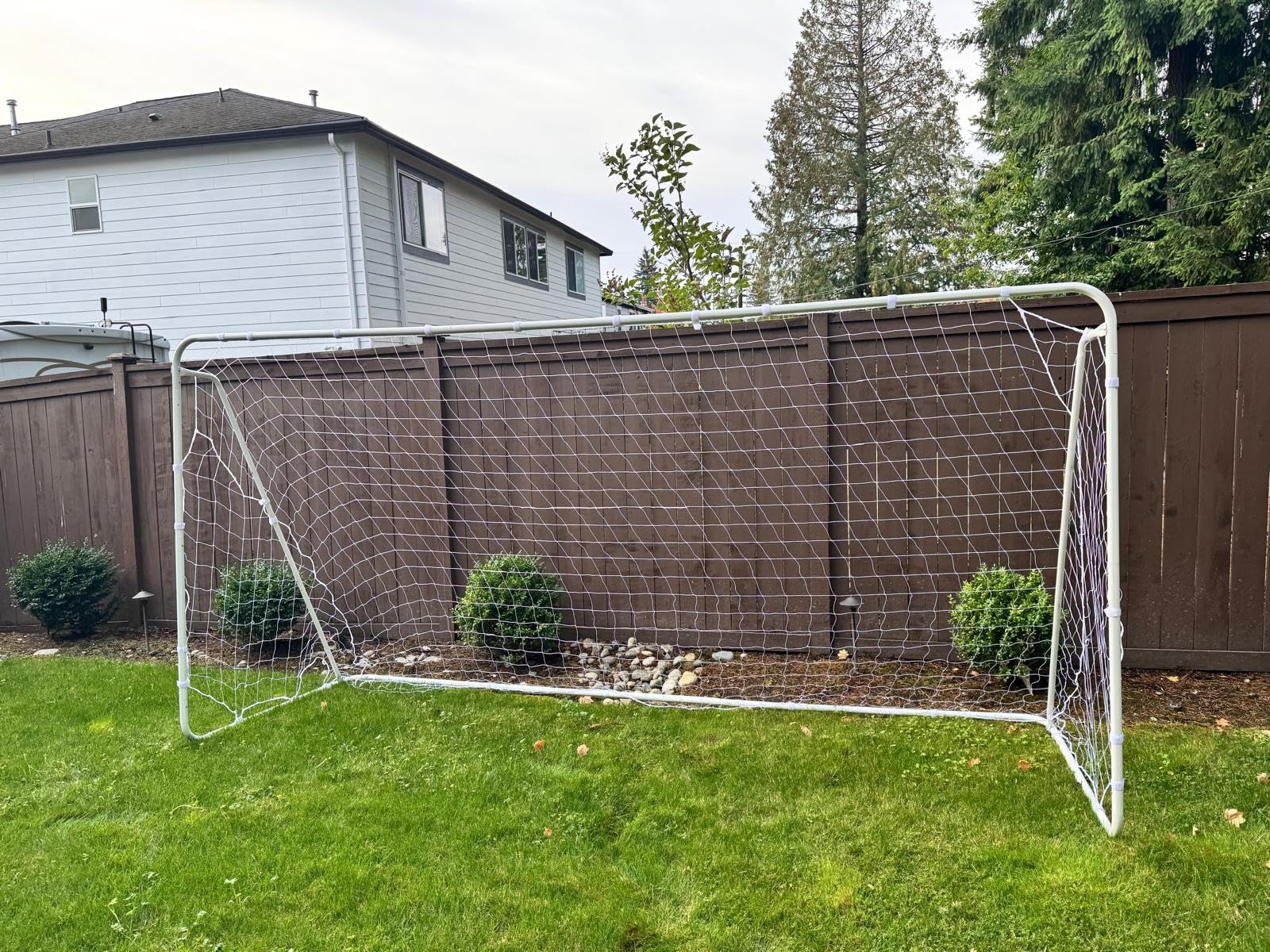 Soccer Goal 12x6 - Larkon - Backyard, Training and Tournament Size - Durable Rust-Free Guarantee Steel Frame for Kids and Adults - with Net, Cones, Storage Bag, Stakes and Easy Assembly customer photo 1