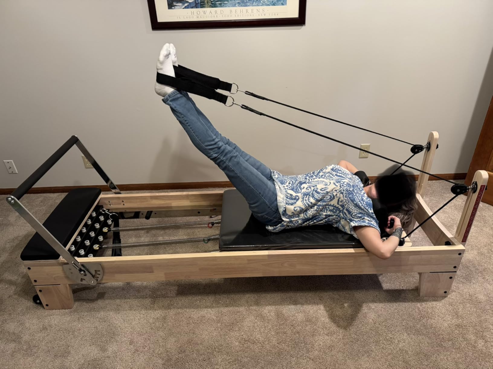 Professional Pilates Reformer Machine with Jumpboard, Reformer Box, and Foot Straps - Studio-Grade Pilates Equipment for Home Use, Adjustable Resistance & Smooth Glide System customer photo 1