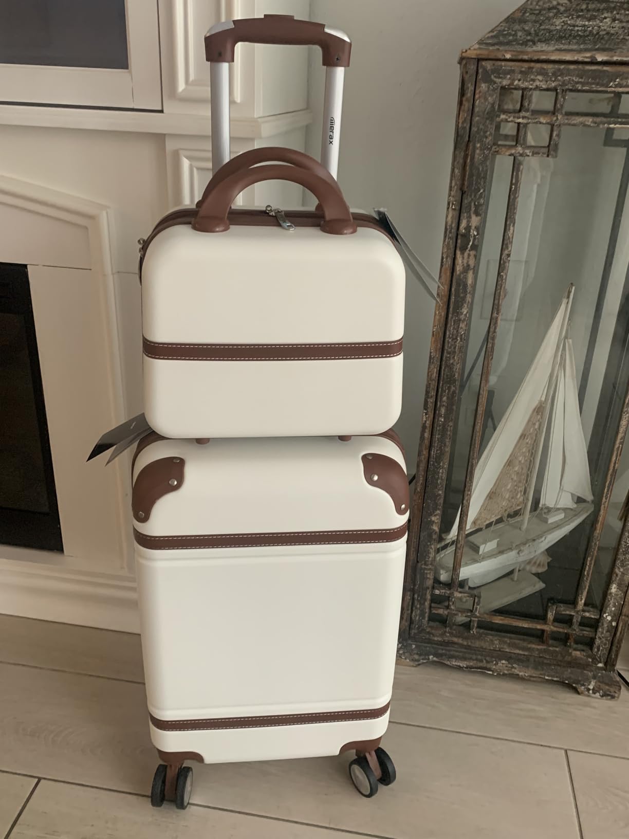 Luggage Sets 3 Piece Front Opening, Hardside Lightweight Carry on Suitcase with Cup Holder USB Port,Durable Expandable Luggage with Bags Spinner Wheels and TSA Lock,Sky Blue customer photo 1