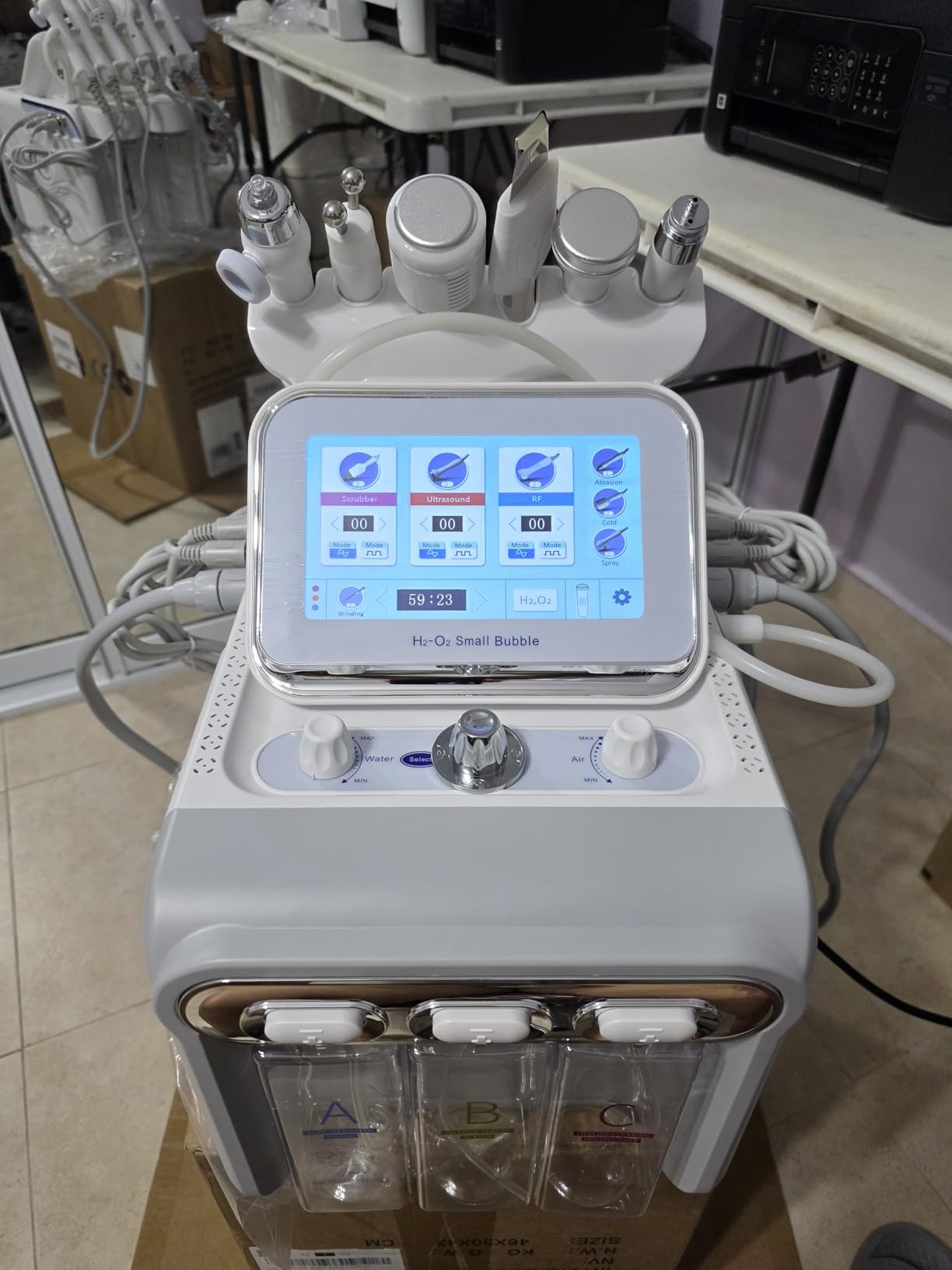 Hydrogen Oxygen 7 in1 Diamond Microdermabrasion Machine, Facial Peeling Skin Care for Salon Personal Home Use customer photo 1