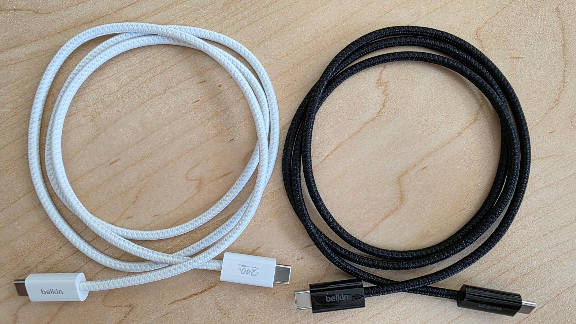 Belkin USB C to USB C Cable 2-Pack, 6.6ft, 240W - USBC to USBC Cable, iPhone Charger Cord, Soft, Braided, Flexible for iPhone 17, Galaxy S25, Pixel 10, MacBook, Chromebook, iPad Pro, Switch - Black customer photo 1
