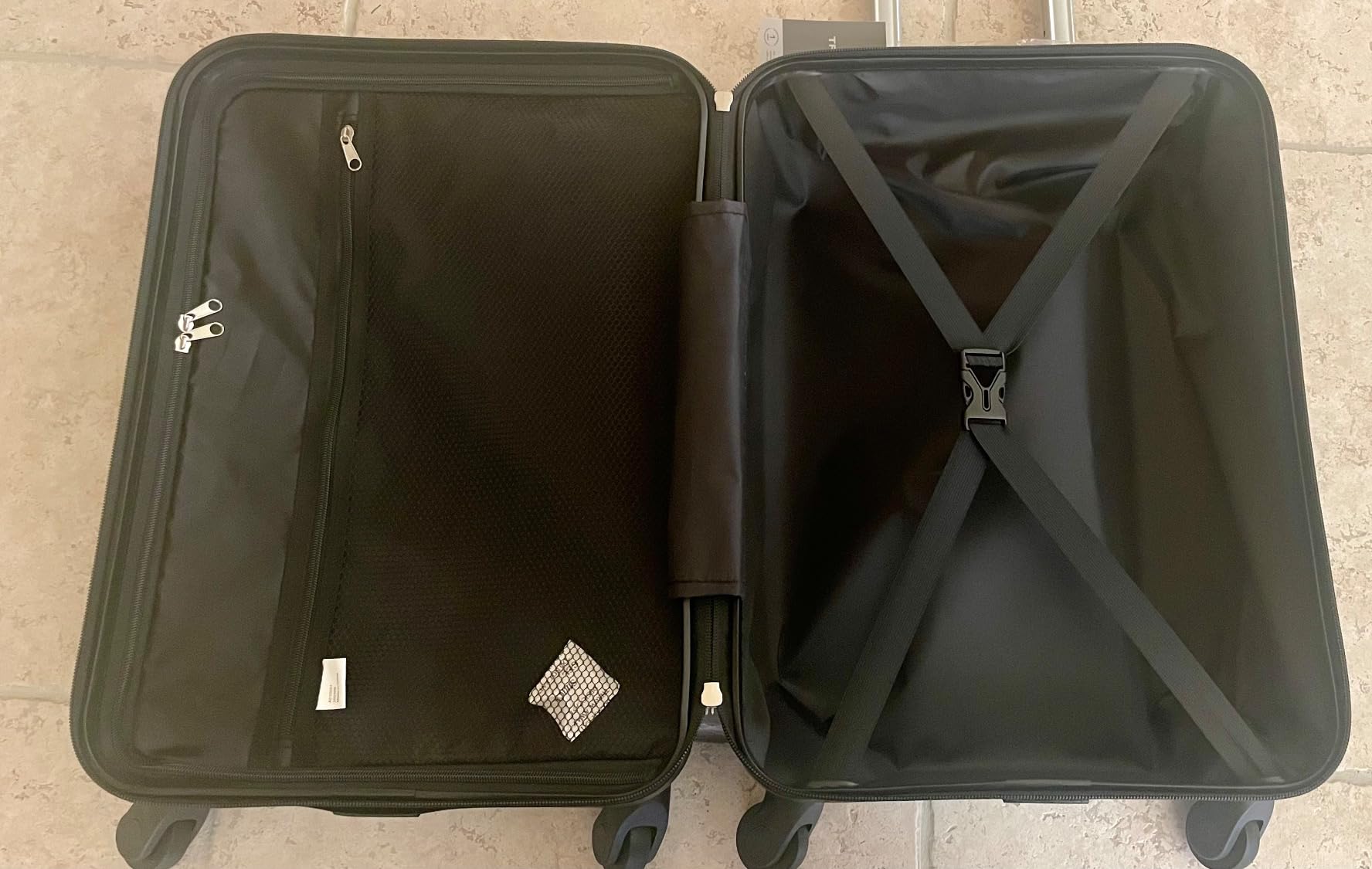 4-Piece Hardside Luggage Set with TSA Lock, Lightweight ABS Suitcases With Spinner Wheel, 16/20/24/28 inch, Black customer photo 2