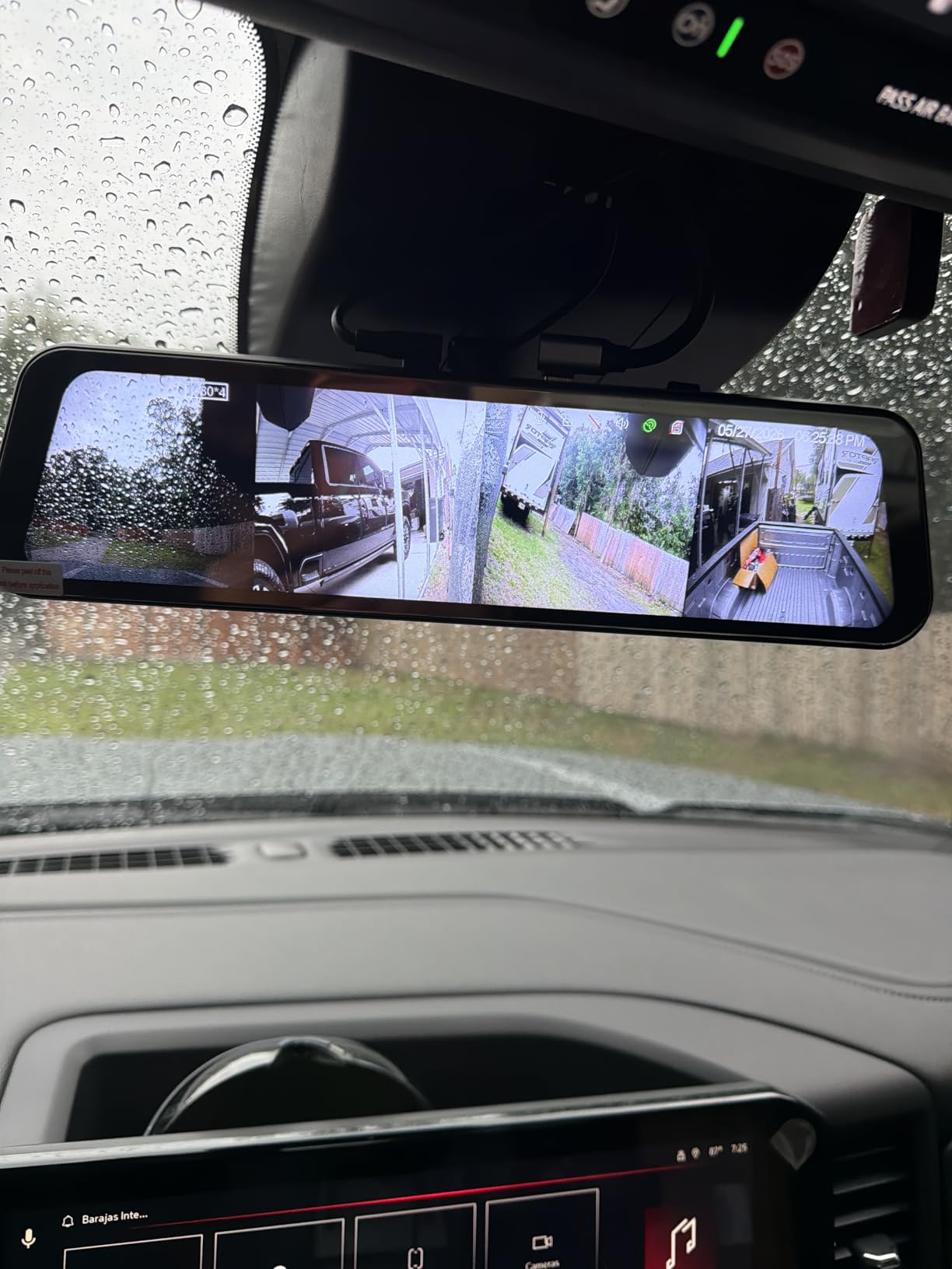 360 Degree View 4 Channel Mirror Dash Cam Detached Camera for Cars, Dash Cam Front and Rear Side(Left,Right),12'' Rear View Mirror Camera1080Px4,WiFi,Night Vision,GPS,Parking Monitor,Free 128GB Card customer photo 2