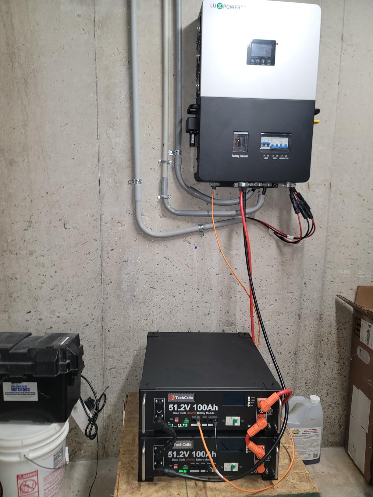 Techex 48V 100Ah LiFePO4 Battery V2, 100A BMS with Inverter Communication, 3U Rack-Mount, WiFi& Bluetooth& Smart Display, Fire Suppression, Max. 5.12kW Power Output for Off-Grid, Solar System, Backup customer photo 1
