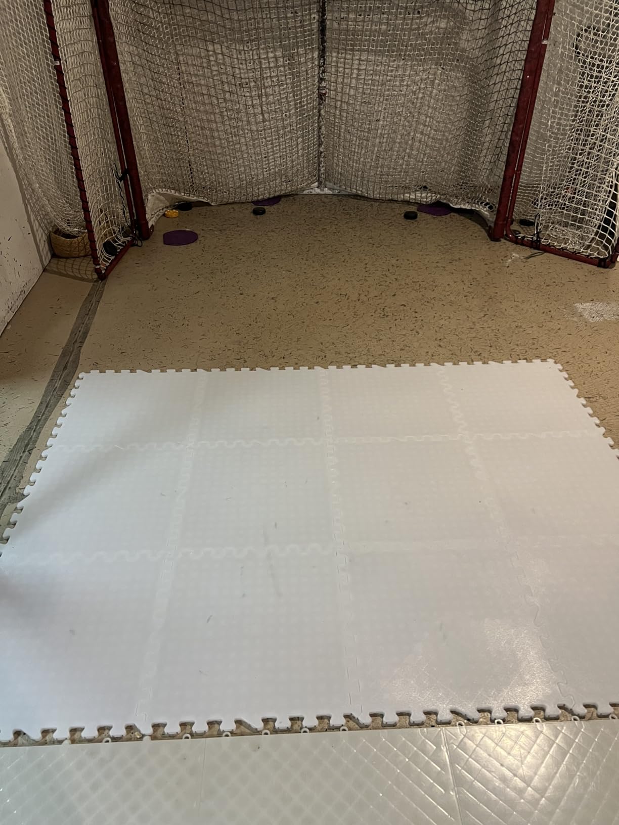 kasifei Hockey Synthetic Ice Tiles (12 Pack, 23.5 SQFT) - Dryland Flooring Tiles - Build Your Own Year-Round Hockey Training Surface - Easy to Assemble customer photo 1