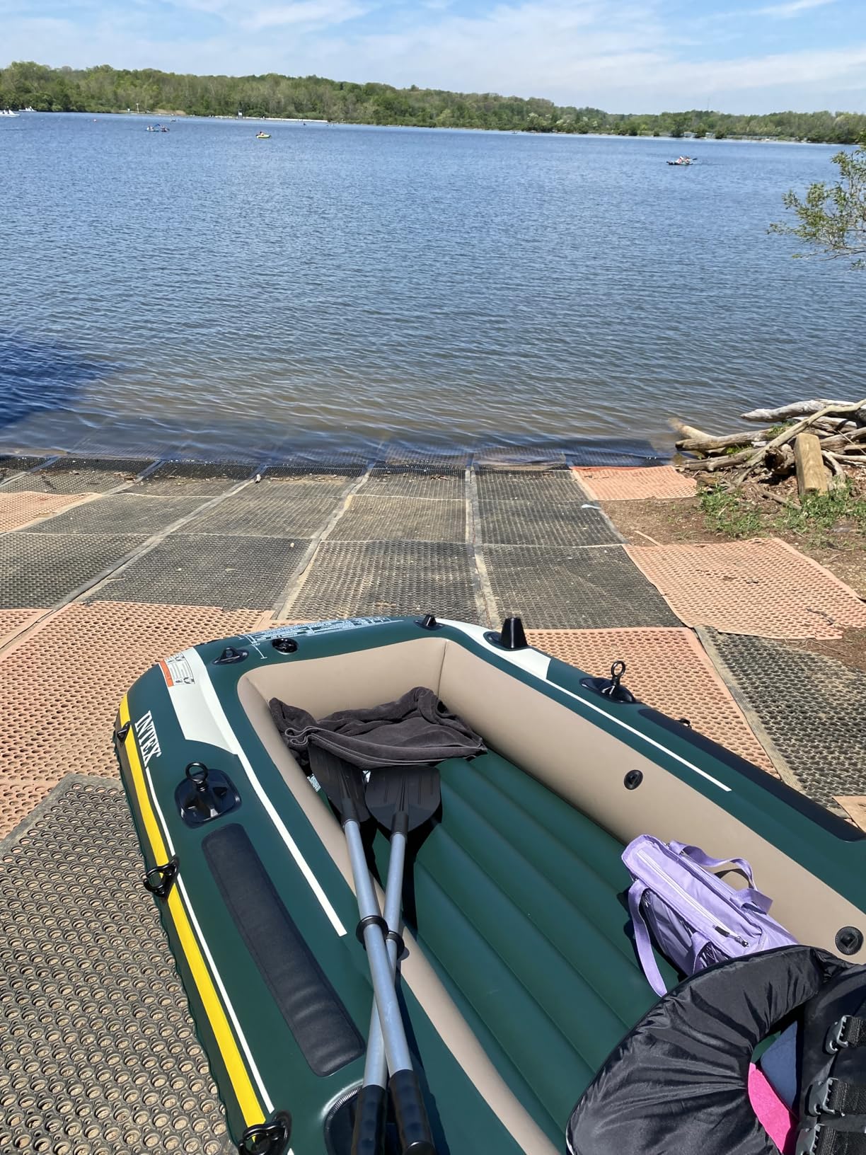 INTEX Seahawk Inflatable Boat Series: Includes Boat Oars and High-Output Pump - Fishing Rod Holders - Gear Pouch customer photo 1