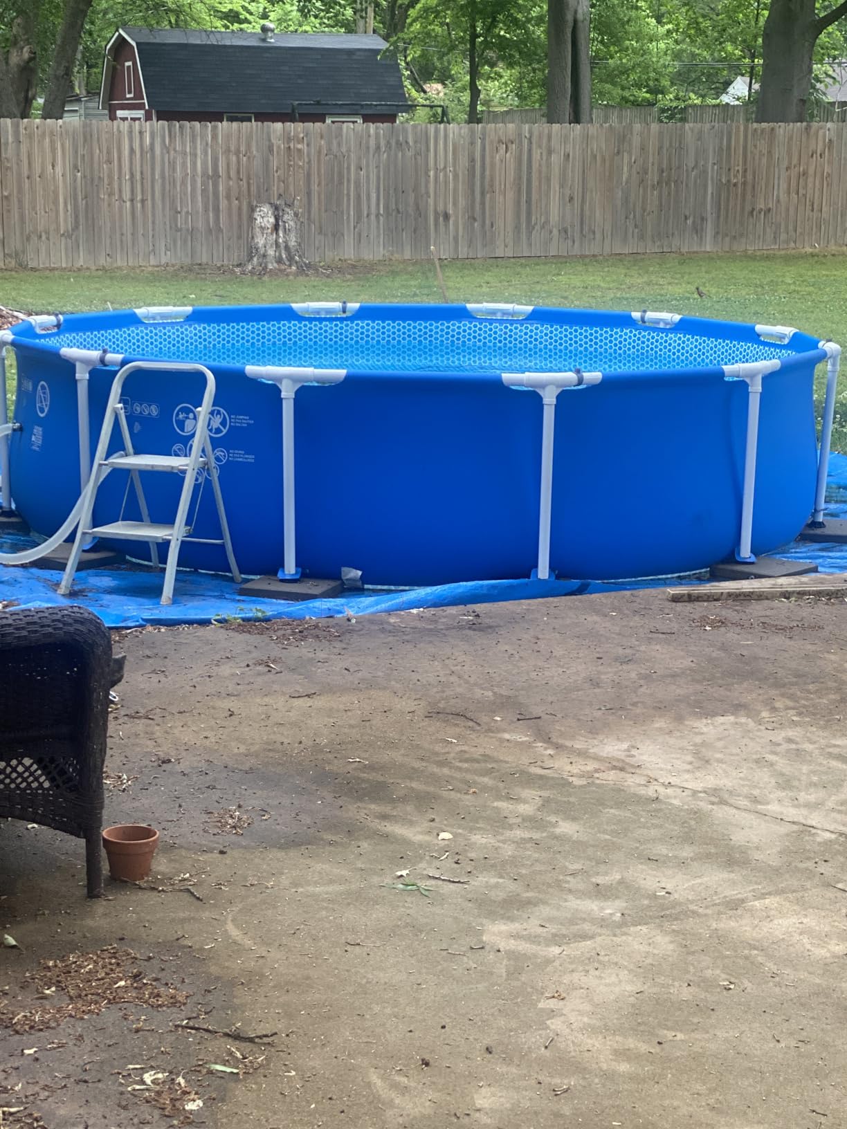 Intex Metal Frame 12 ft x 30 in Above Ground Pool Set, Round Swimming Pool with Steel Frame, 530 GPH Cartridge Filter Pump, and Type A Filter Cartridge customer photo 1