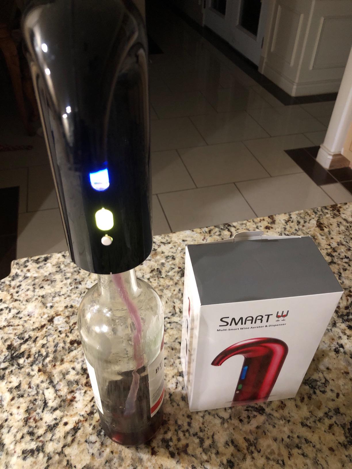 Electric Wine Aerator & Decanter Pump - Quiet Dual-Pump Aeration, Measured Pouring, Temp Display & USB Rechargeable System customer photo 1