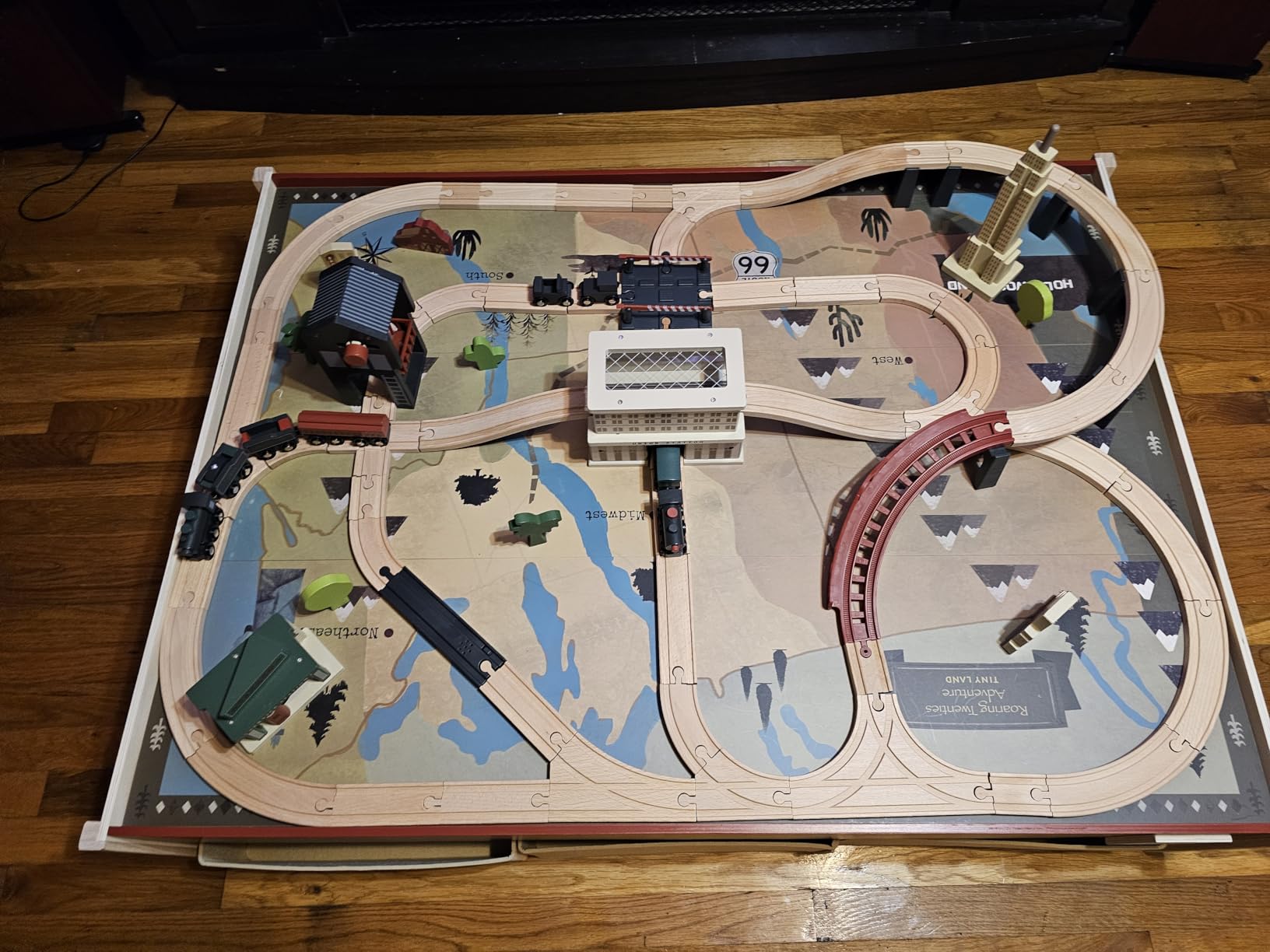 Tiny Land Large Wooden Train Table (47.9x35.2), 104PCS Train Set, 3 Storage Bins, Activity Playset for Kids Ages 3+ customer photo 2