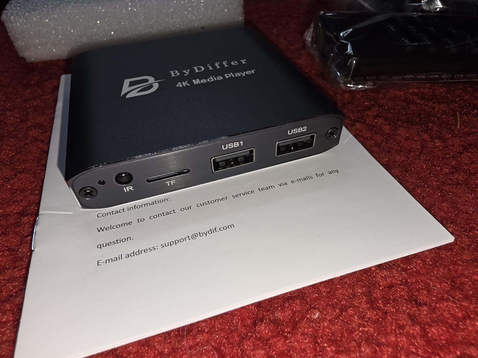 4K Digital Media Player, 4K@30Hz Full-HD Media Player for TV Display, Digital Signage, Support USB Drive/Micro SD Card, HDMI & Analog AV Optical, H.265/HEVC, MP4, MKV, Looping Auto Playback customer photo 1