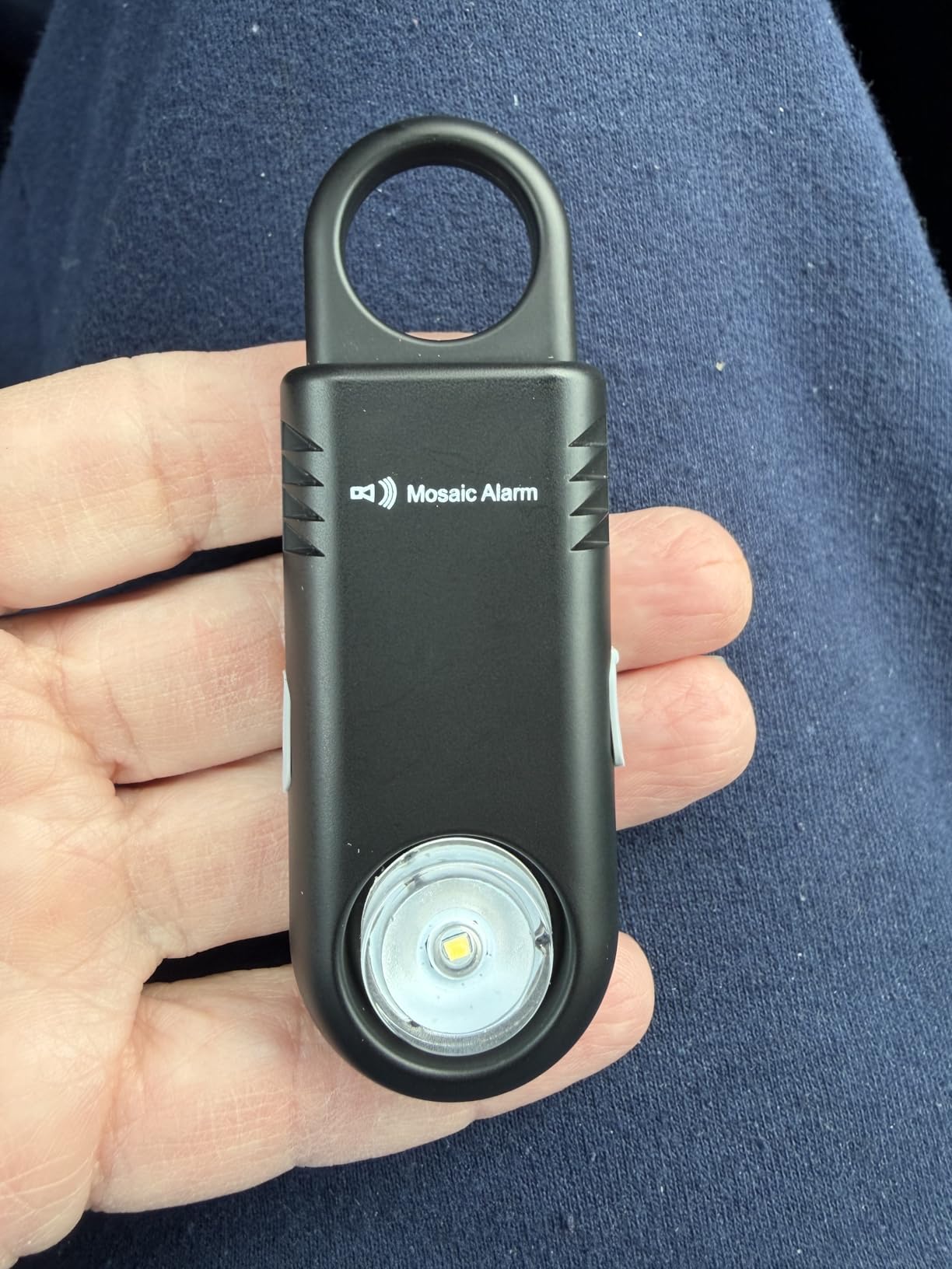135dB Rechargeable Personal Safety Alarm Built-in Ultra-Bright Flashlight Non Slip Grip Keychain Emergency SOS Siren for Women, Students, Night Runner. Loud Sound Hiking Bear Alerts Hook. Rose Gold customer photo 2