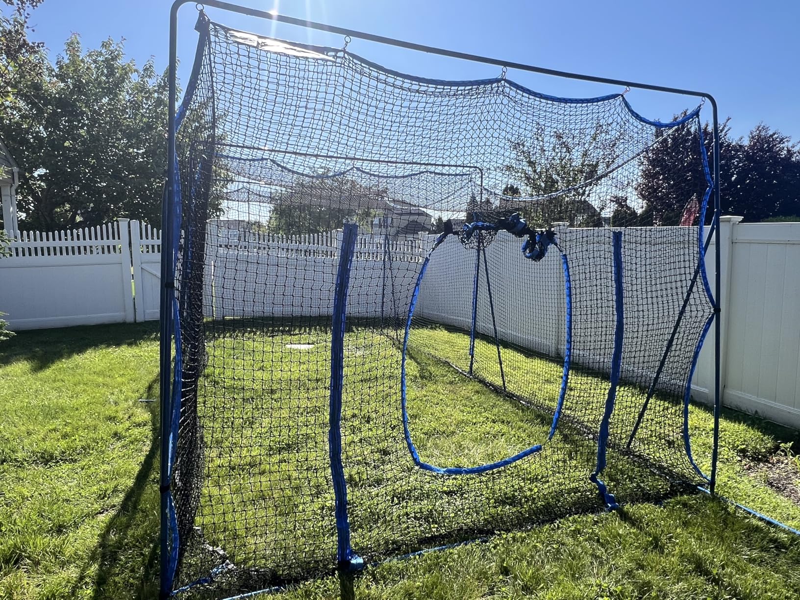 20ftx10ftx8ft Baseball Softball Cage with Hitting Net,Dual Sided 7-Ply Netting for Batting/Pitching/Fielding,Heavy-Duty Metal Frame and Windproof Ropes for Backyard Outdoor Indoor customer photo 2