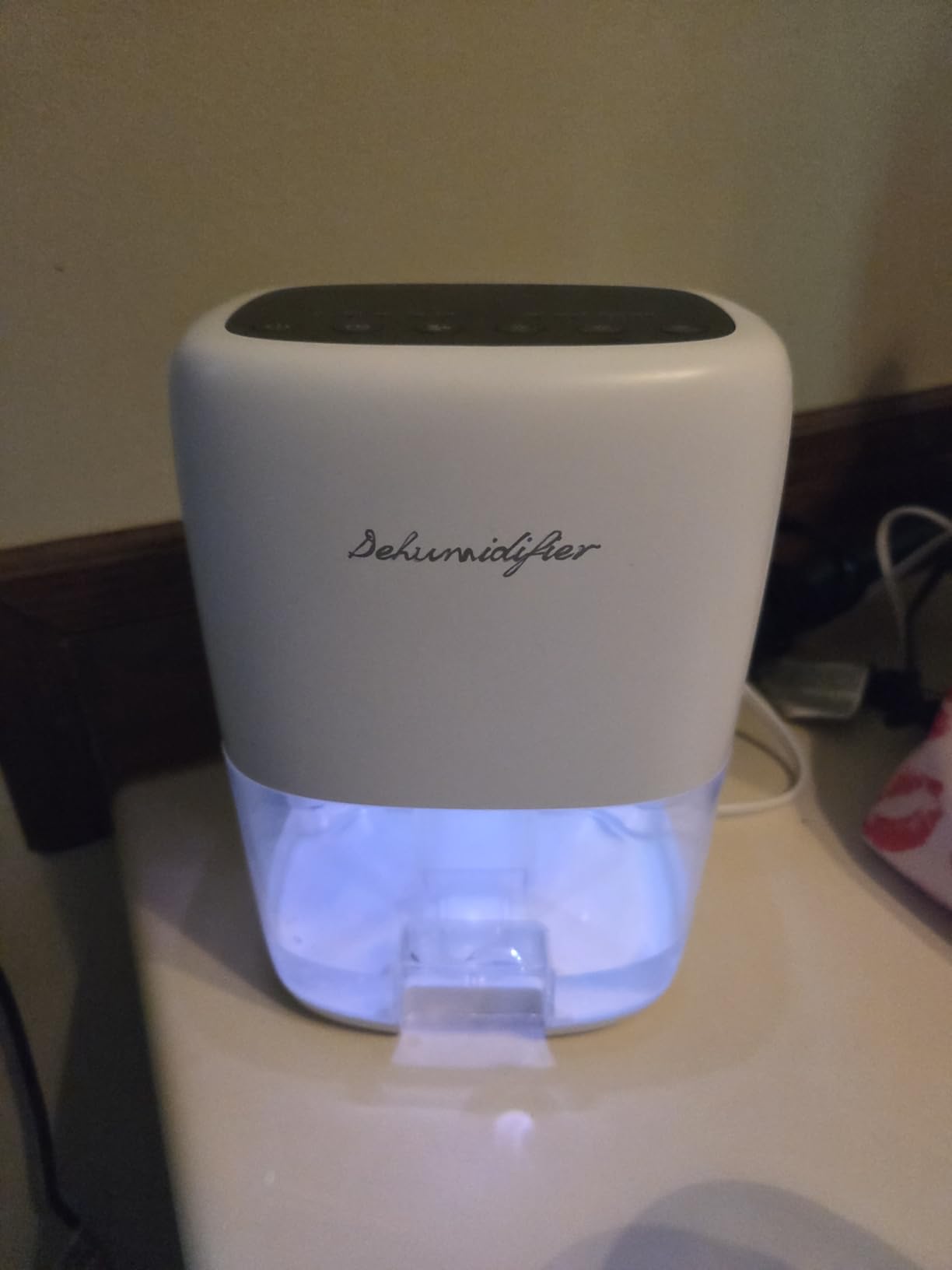 Small Dehumidifier for Home 44OZ Quiet with Auto Off & Defrost 5 Timers 3 modes 10 Color Lights 3 Brightness 260 Sq.ft Portable Dehumidifiers for Basement Bedroom Bathroom RV Closet customer photo 2