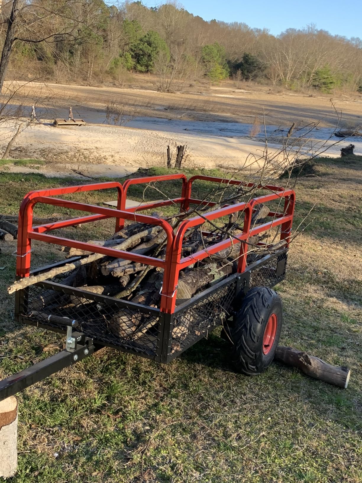 GarveeLife ATV UTV Trailer Tow Behind Dump Cart, 1600 lbs 22 Cubic Feet Heavy Duty Yard Garden Trailer customer photo 1