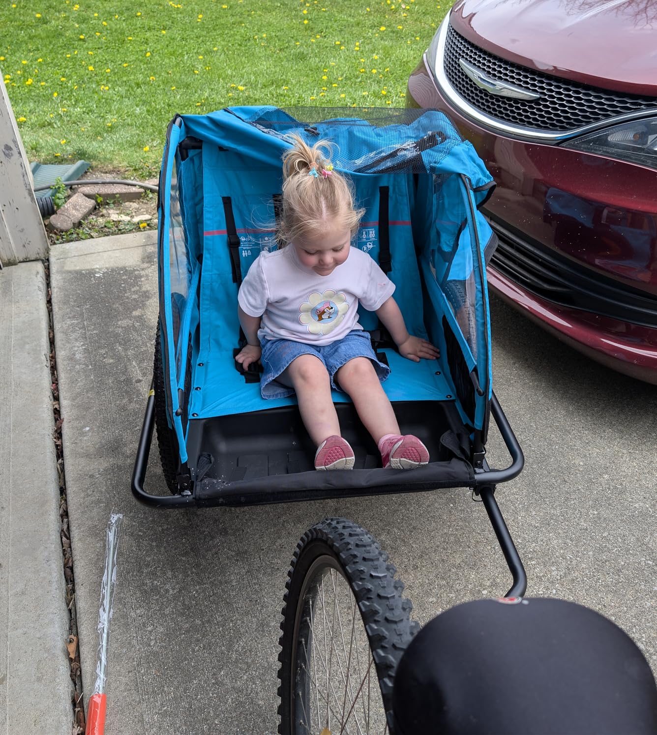Sepnine 2-in-1 Kids Bike Trailer and Stroller with Suspension customer photo 1