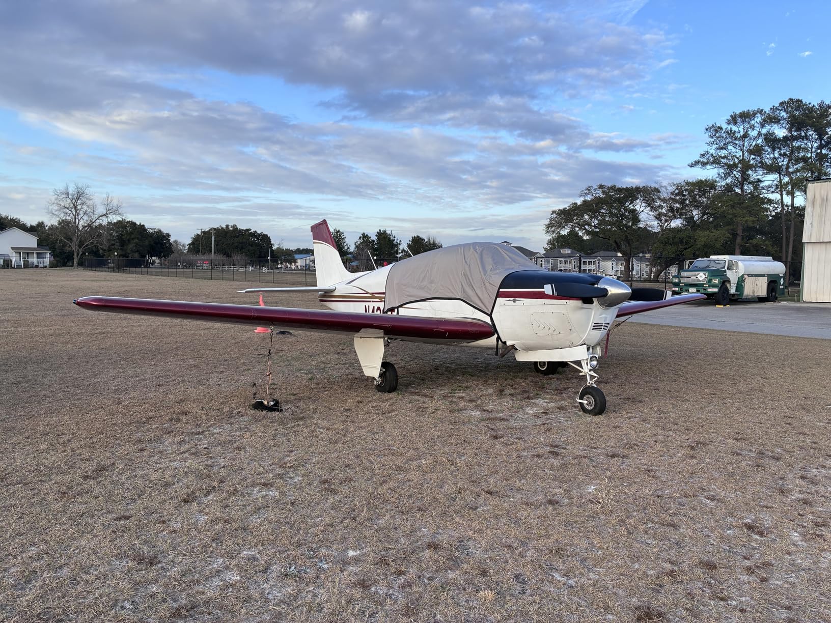 Airplane Cabin and Windshield Covers Compatible with Piper PA 28 Full-Cabin Airplane Sunbrella Cover Gray Canvas customer photo 1