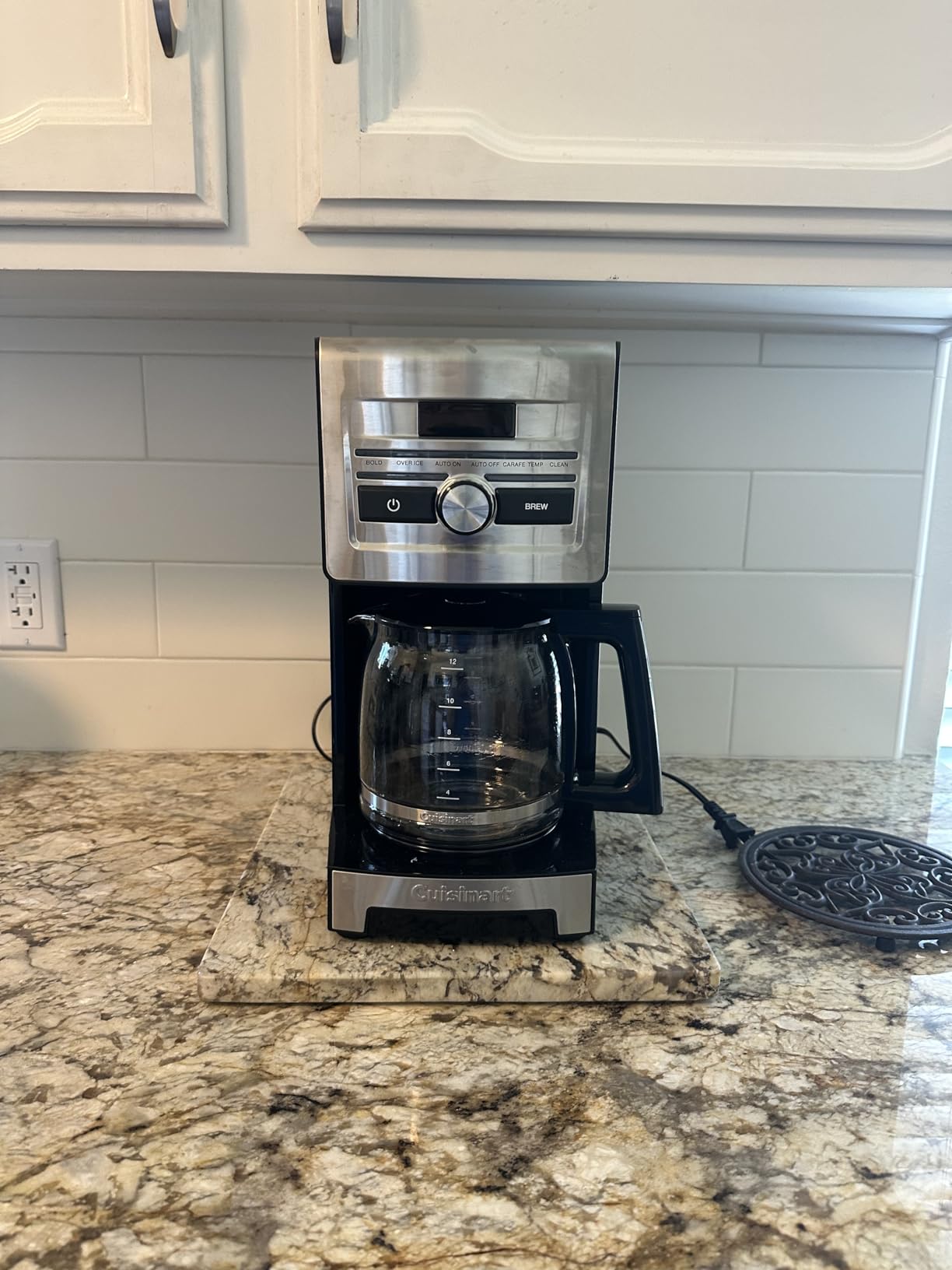 Cuisinart Personal Brew 12-Cup Coffee Maker, Automatic Coffee Machine, Programmable Coffee Maker for Home Brewing Convenience with Adjustable Brew Strength, Stainless Steel/Black, DCC-12 customer photo 1