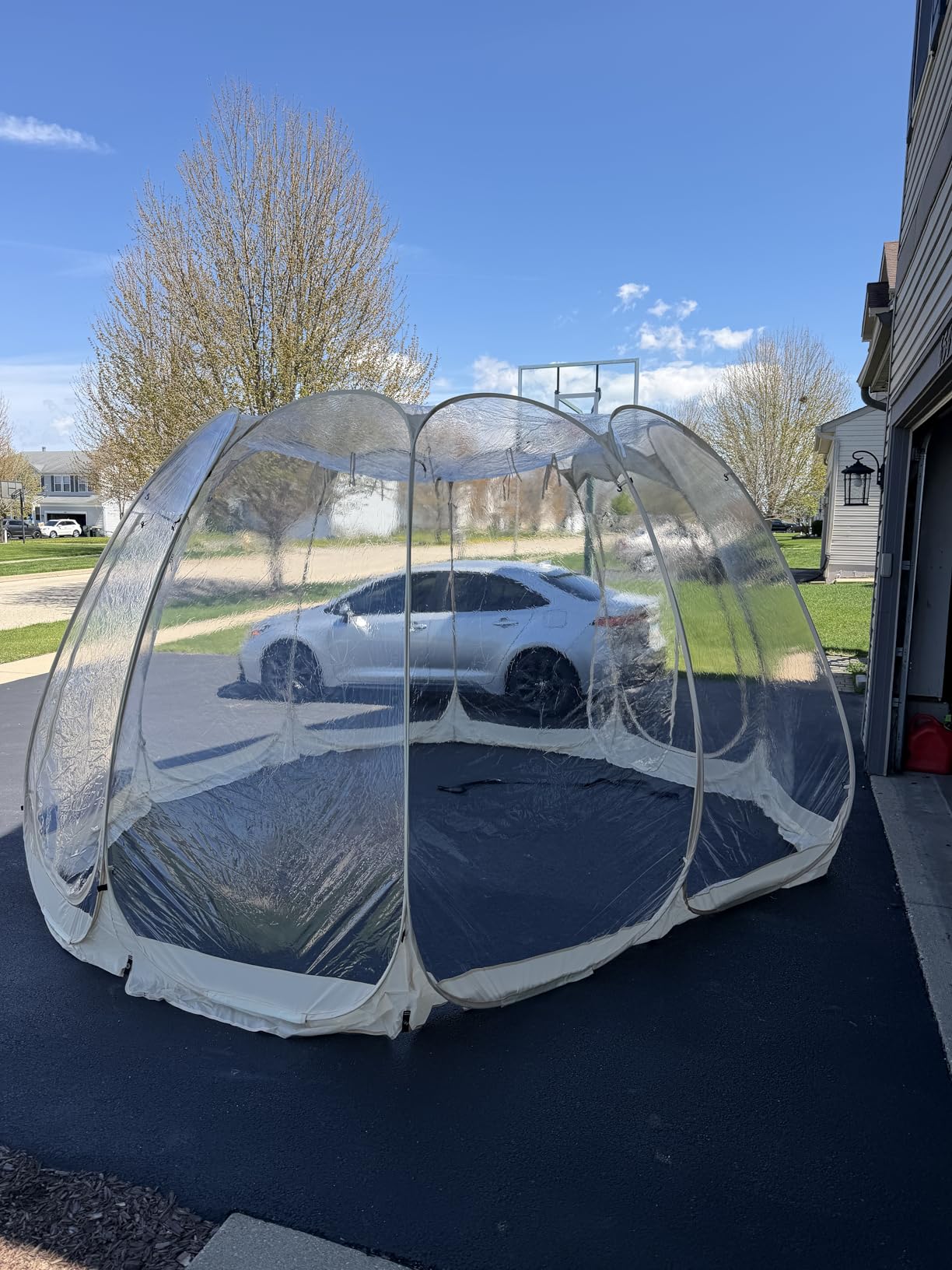 15x15FT Pop Up Bubble Tent, Spacious Clear Outdoor Dome with Rain Cover for Camping and Stargazing (10-15 People) customer photo 2