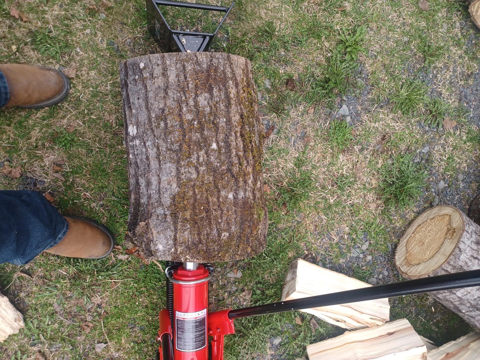 GarveeTech 12 Ton Hydraulic Log Splitter Wood Cutter, Manual Log Splitter with Horizontal Full Steel Beam & Built-in Wheel customer photo 2