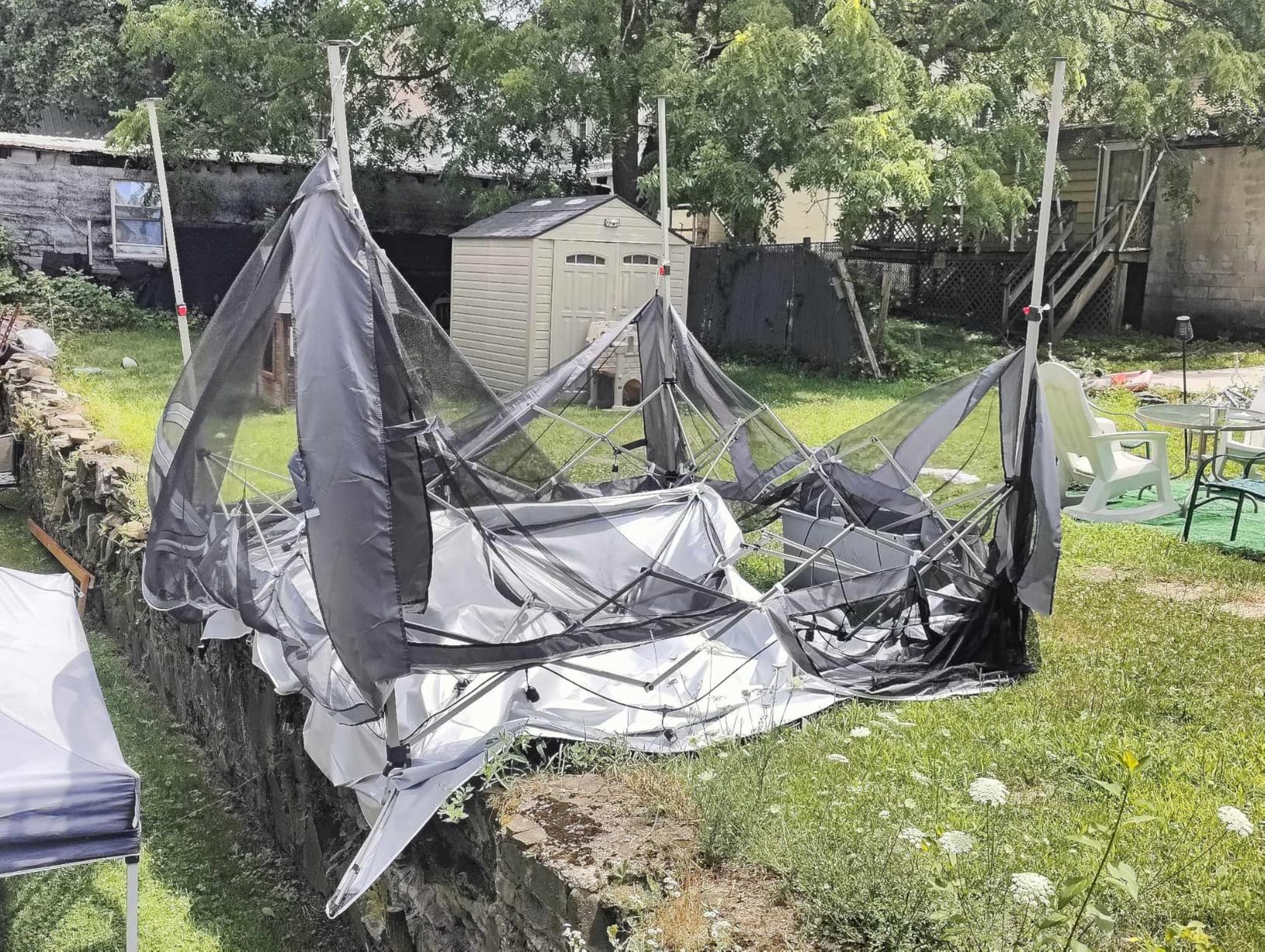 COBIZI 12x12 Pop Up Gazebos On Clearance - Upgrade Easy Up Metal Outdoor Gazebo Waterproof - Portable Gazebo with Mosquito Nettings, 4 Ropes 8 Stakes and Carry Bag for Patio Garden(Coffee) customer photo 1
