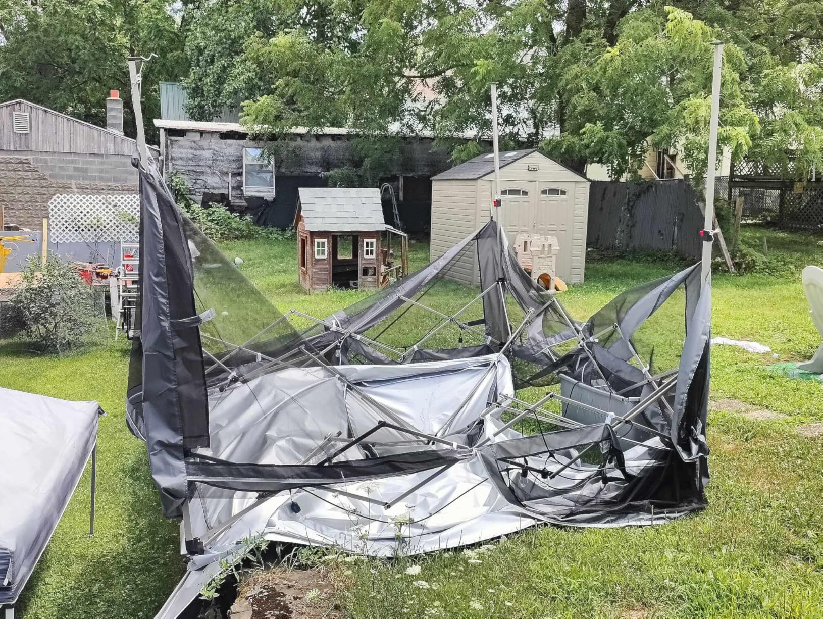 COBIZI 12x12 Pop Up Gazebos On Clearance - Upgrade Easy Up Metal Outdoor Gazebo Waterproof - Portable Gazebo with Mosquito Nettings, 4 Ropes 8 Stakes and Carry Bag for Patio Garden(Coffee) customer photo 2