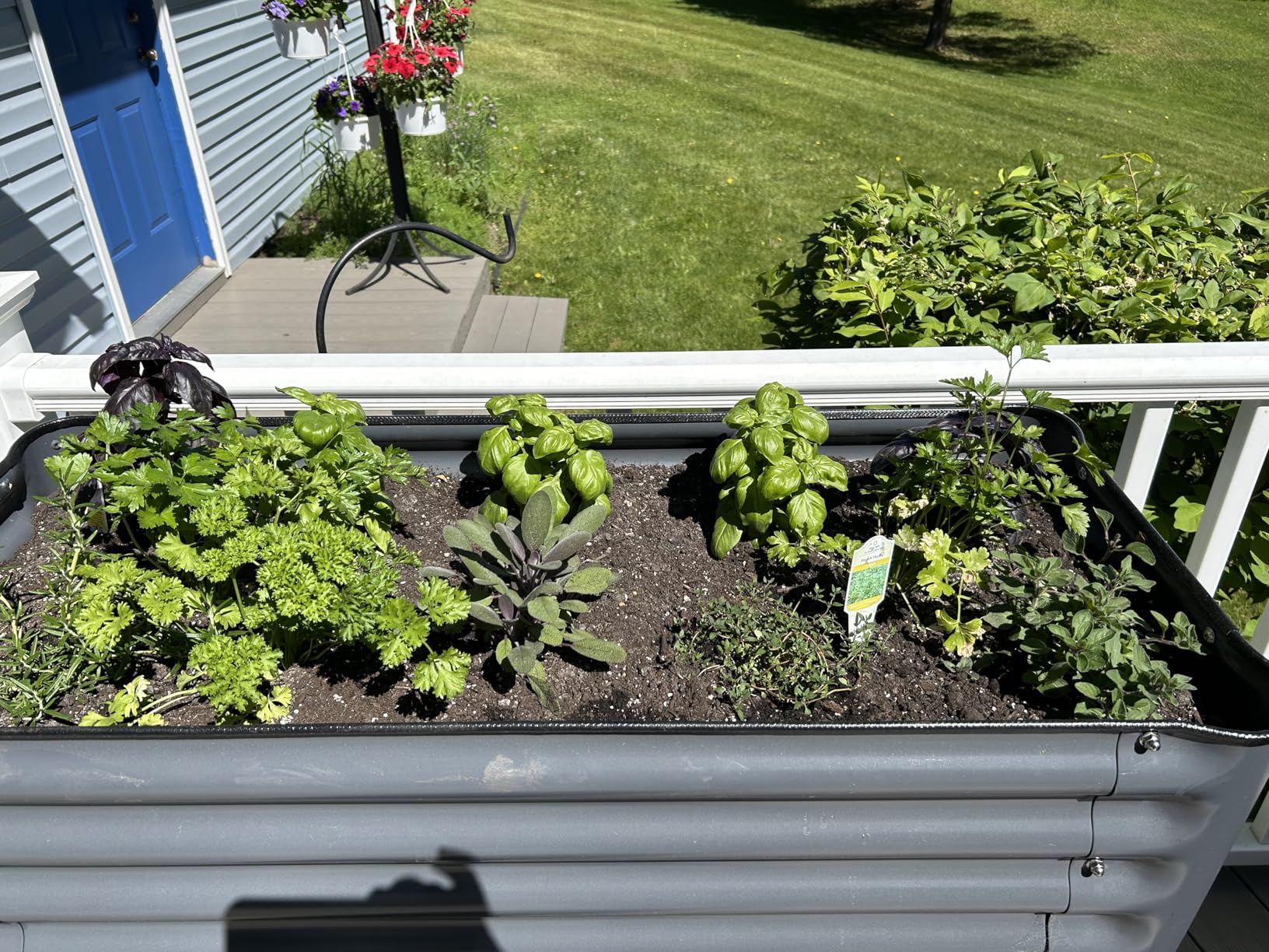 Rolling Elevated Raised Garden Bed - Slim Series, 1.5' x 3.5' Outdoor Planters Boxes with Legs & Storage Rack for Patio, 500 Lbs Weight Capacity, Raised Beds for Gardening Herbs Flowers, Olive Green customer photo 2