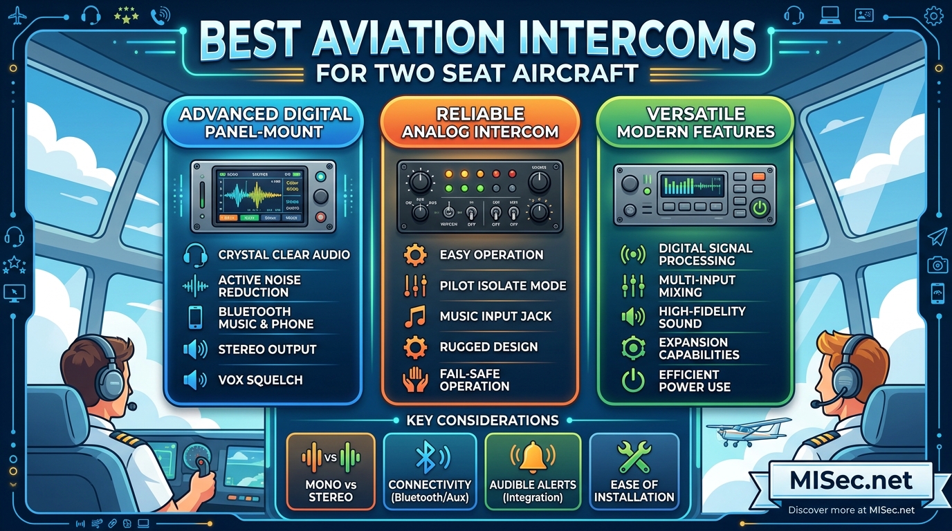 Best Aviation Intercoms for Two Seat Aircraft
