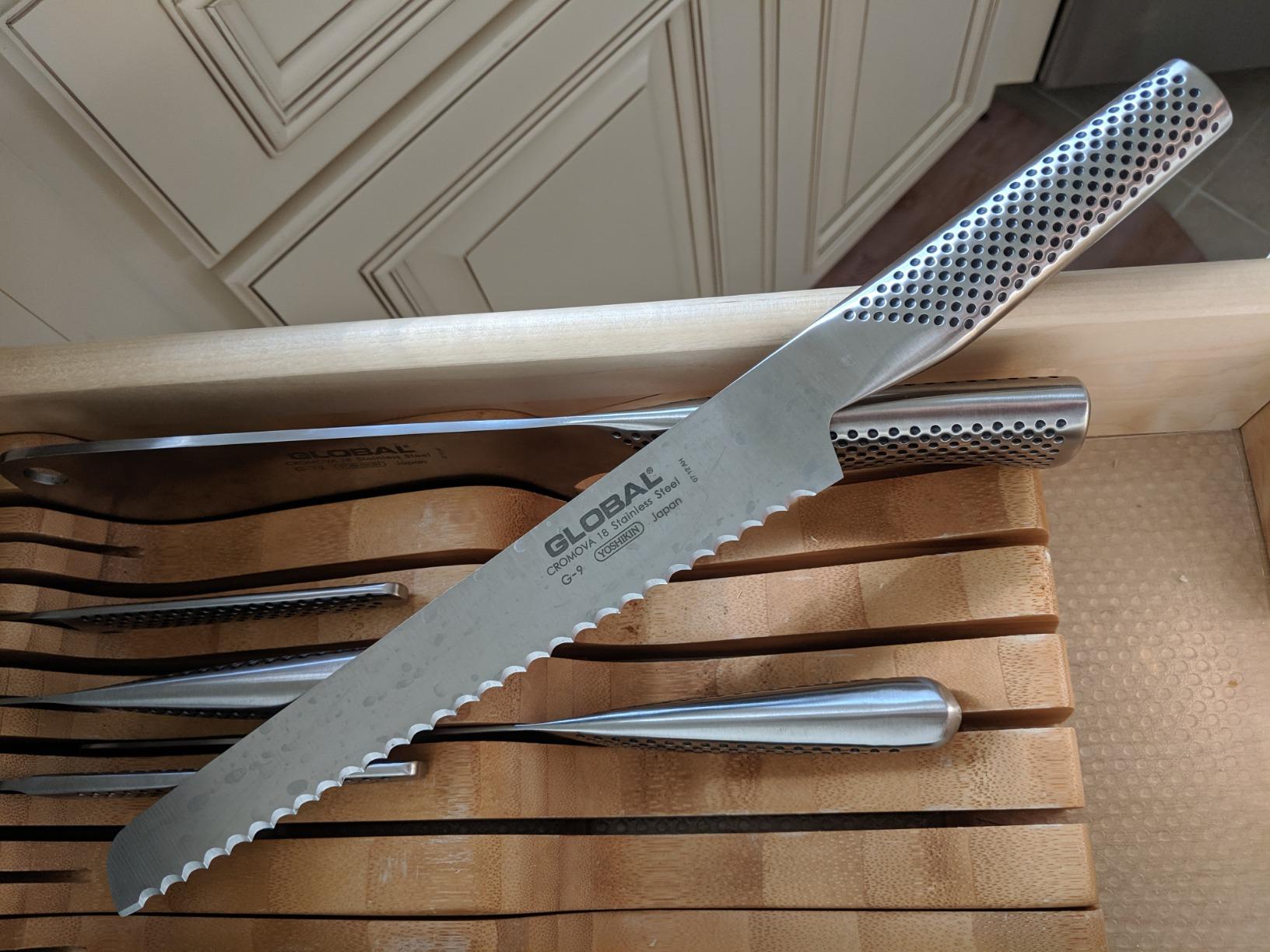 Global G-9 8-3/4 Inch (22cm) Bread Knife, Stainless Steel customer photo 2