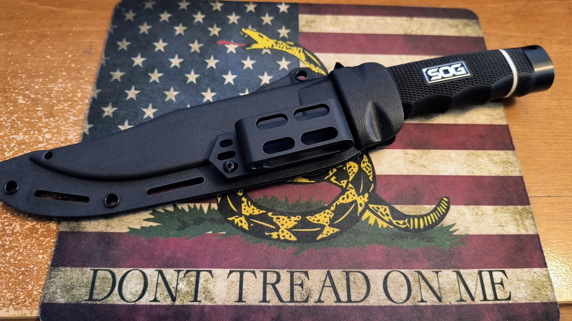 SOG Tech Bowie Fixed Blade Knife for Warfighters & Outdoor Enthusiasts | AUS-8 Steel Blade & Kraton Rubber Handle customer photo 1