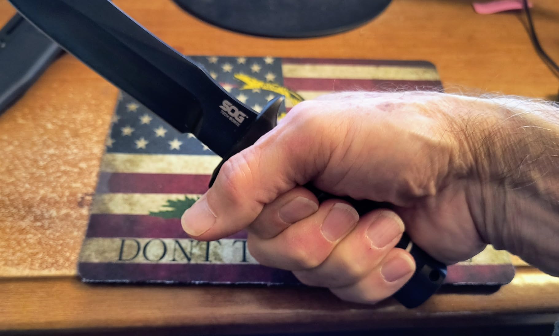 SOG Tech Bowie Fixed Blade Knife for Warfighters & Outdoor Enthusiasts | AUS-8 Steel Blade & Kraton Rubber Handle customer photo 2