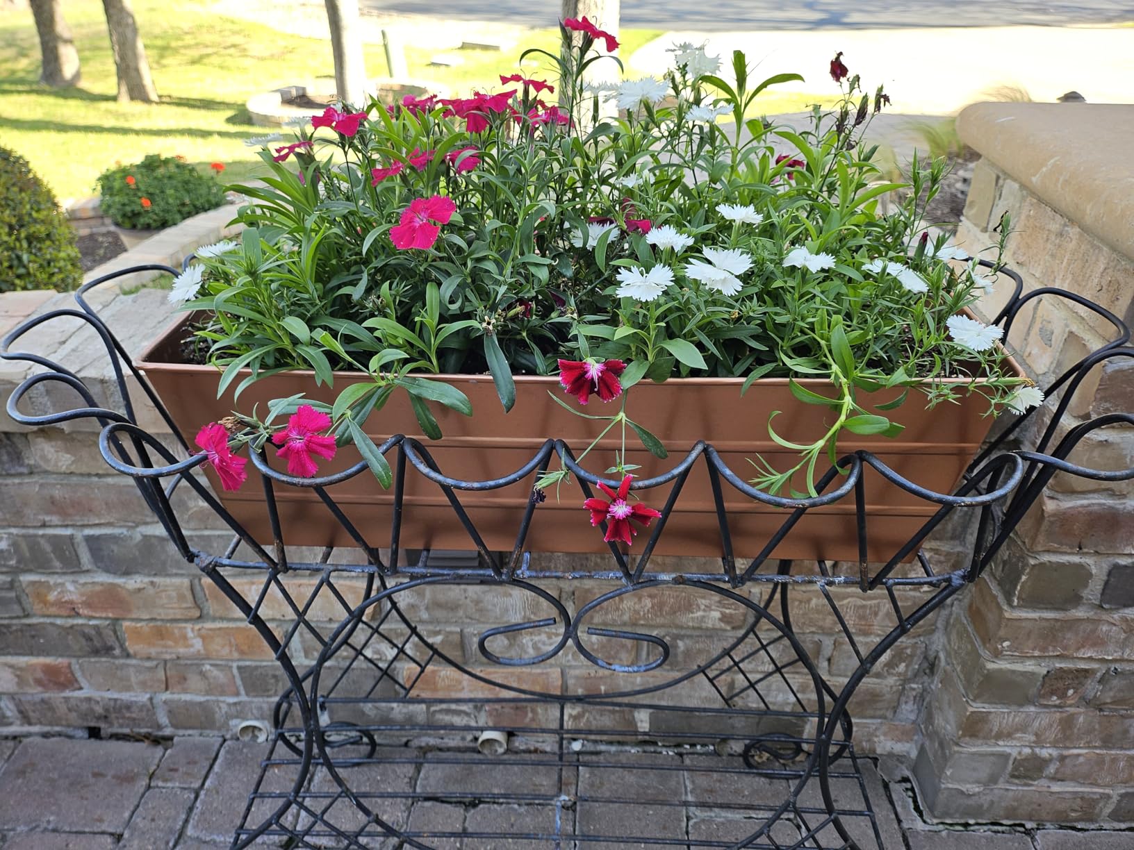 Achla Designs Galvanized Window Flower Box Planter-Green-Small (22