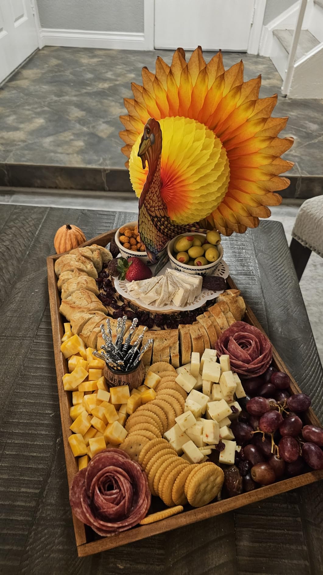 Beistle Tissue Paper Turkey Centerpiece Thanksgiving Party Autumn Fall Harvest Home Decor customer photo 2