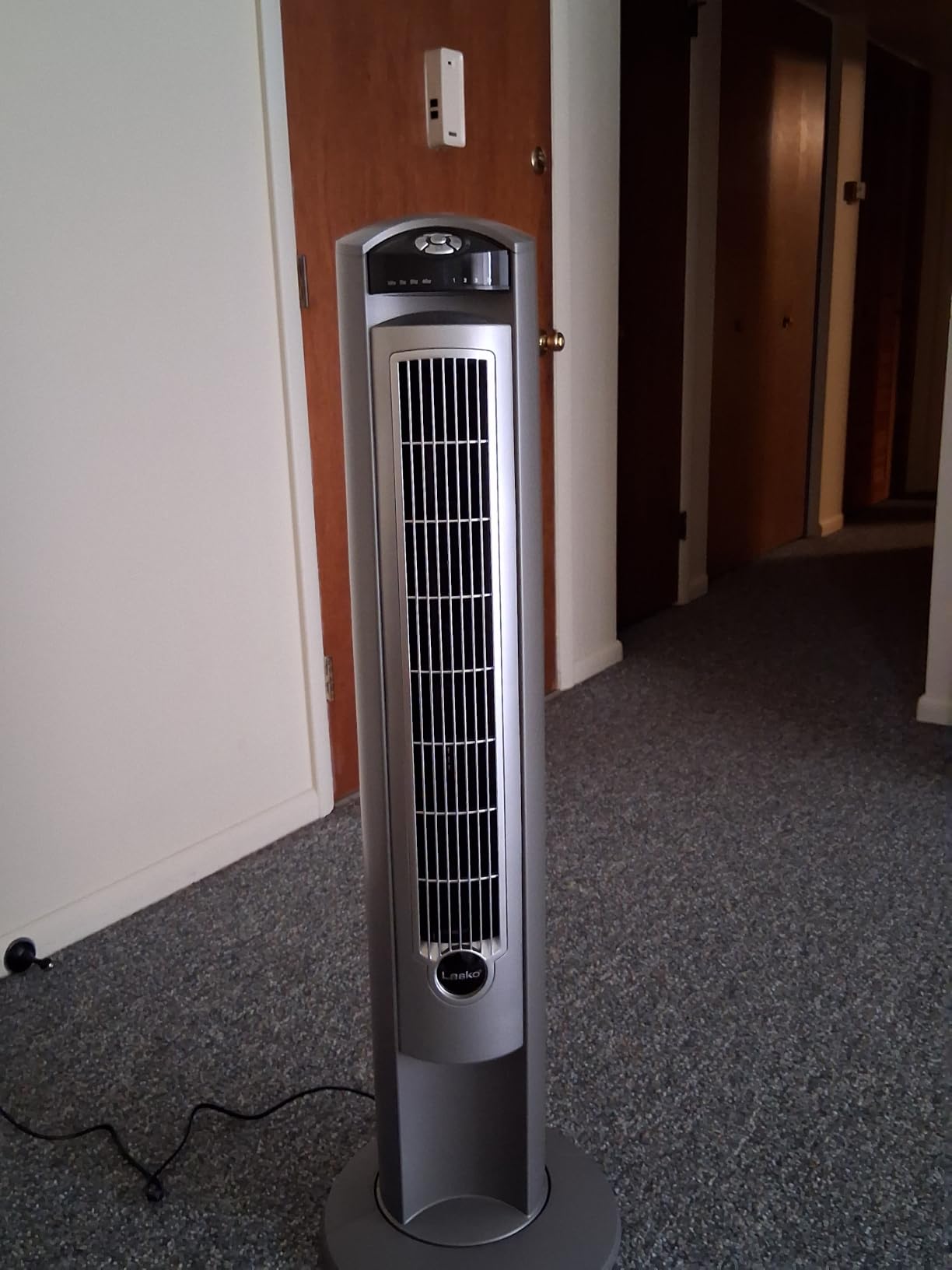 Lasko Oscillating Tower Fan with Remote - Quiet Standing Fan for Bedroom, Office, and Home - 3 Speeds - Powerful Cooling Air - T42951 - 42