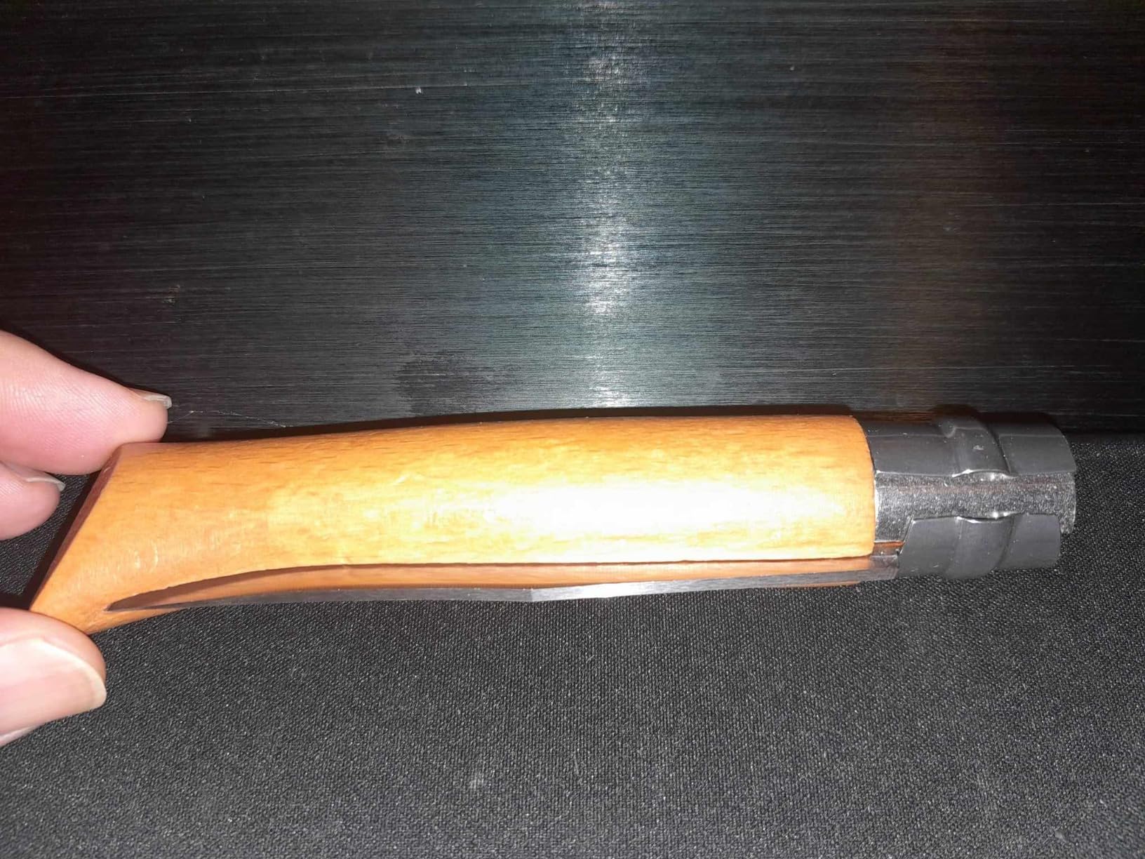No. 06 Carbone - Carbon Steel Folding Pocket Knife, Beechwood Handle customer photo 1