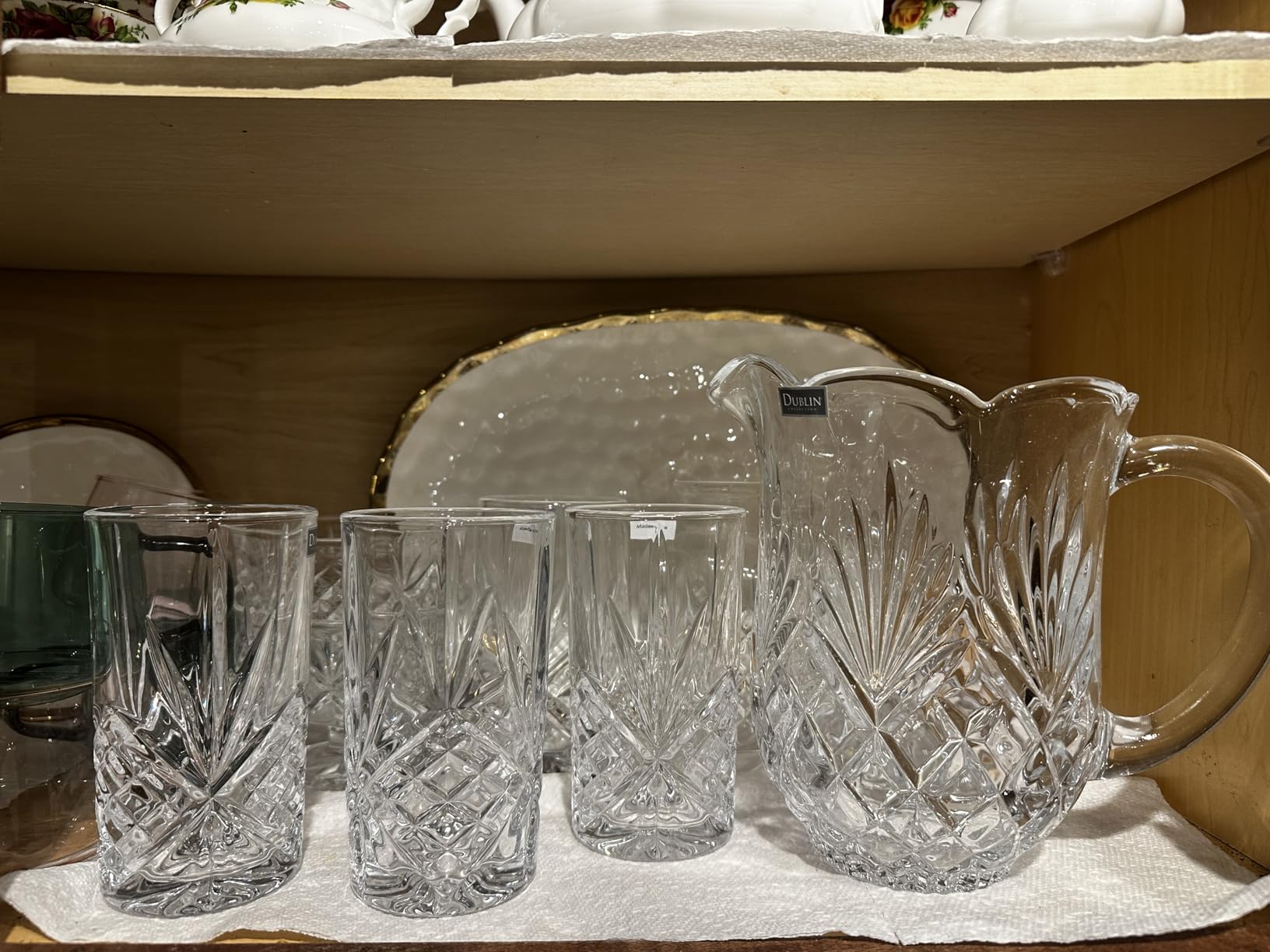 Godinger Pitcher and Glasses Drink Bar Set - Dublin Collection, Includes Pitcher and 4 Old Fashioned Glasses customer photo 1