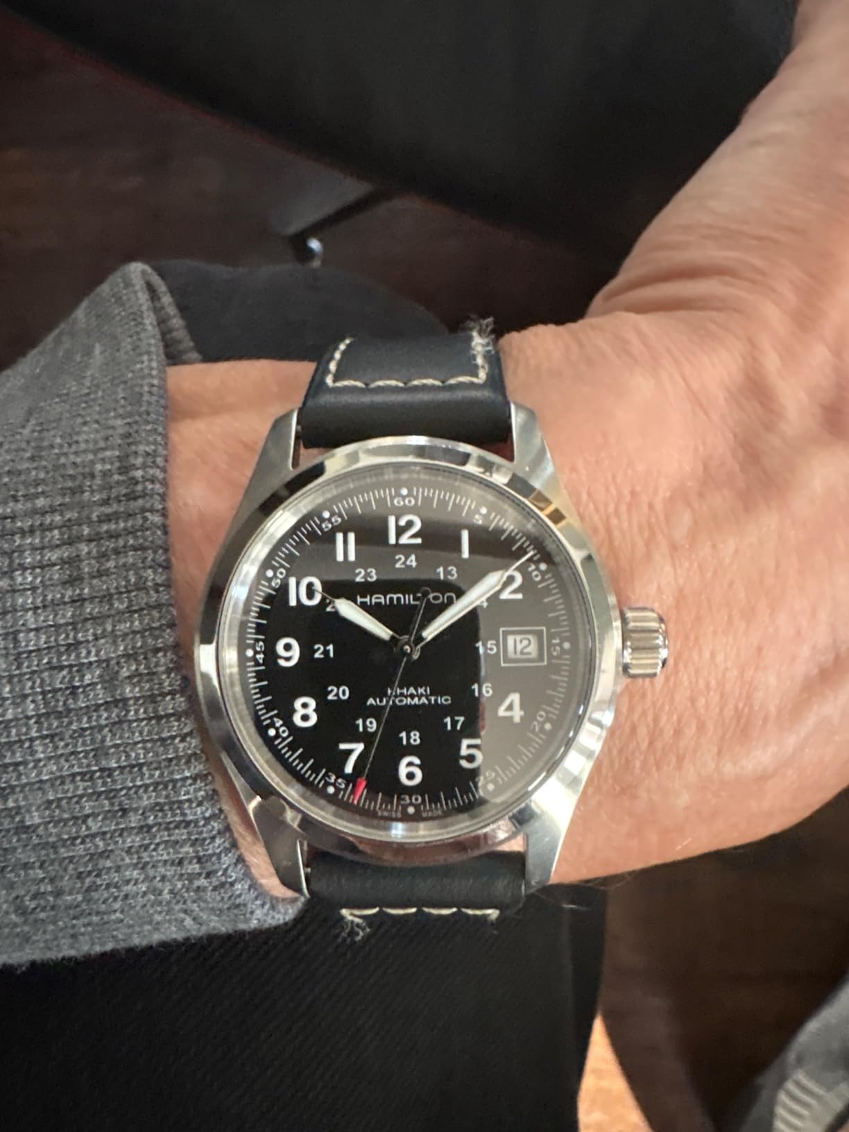 Hamilton Khaki Field Automatic Men's Watch, 38mm Stainless Steel Case, Swiss Made customer photo 2
