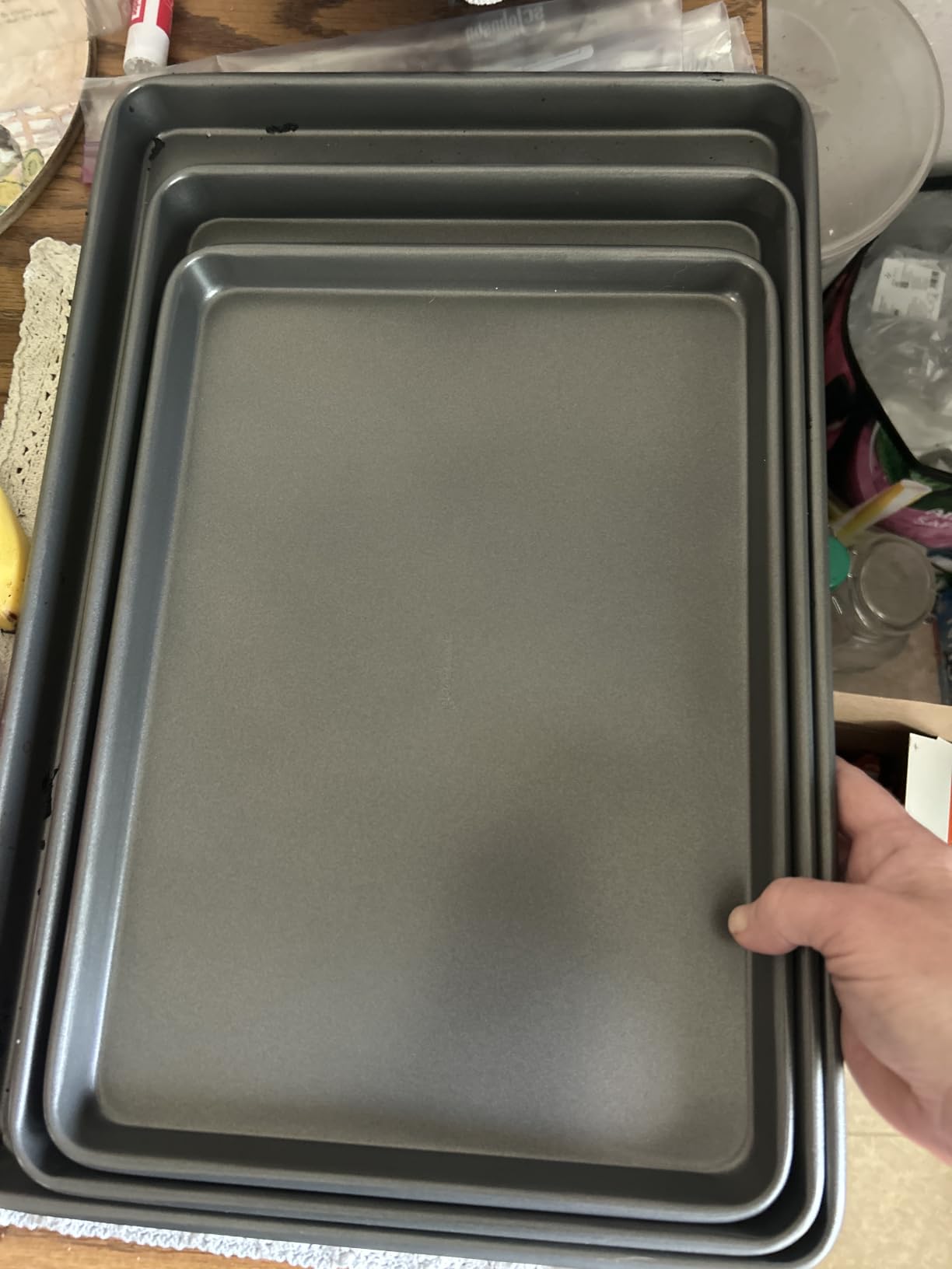 GoodCook Everyday Nonstick Baking Sheet Set, 3 Pack (Small, Medium, Large), Carbon Steel Cookie Sheets customer photo 1