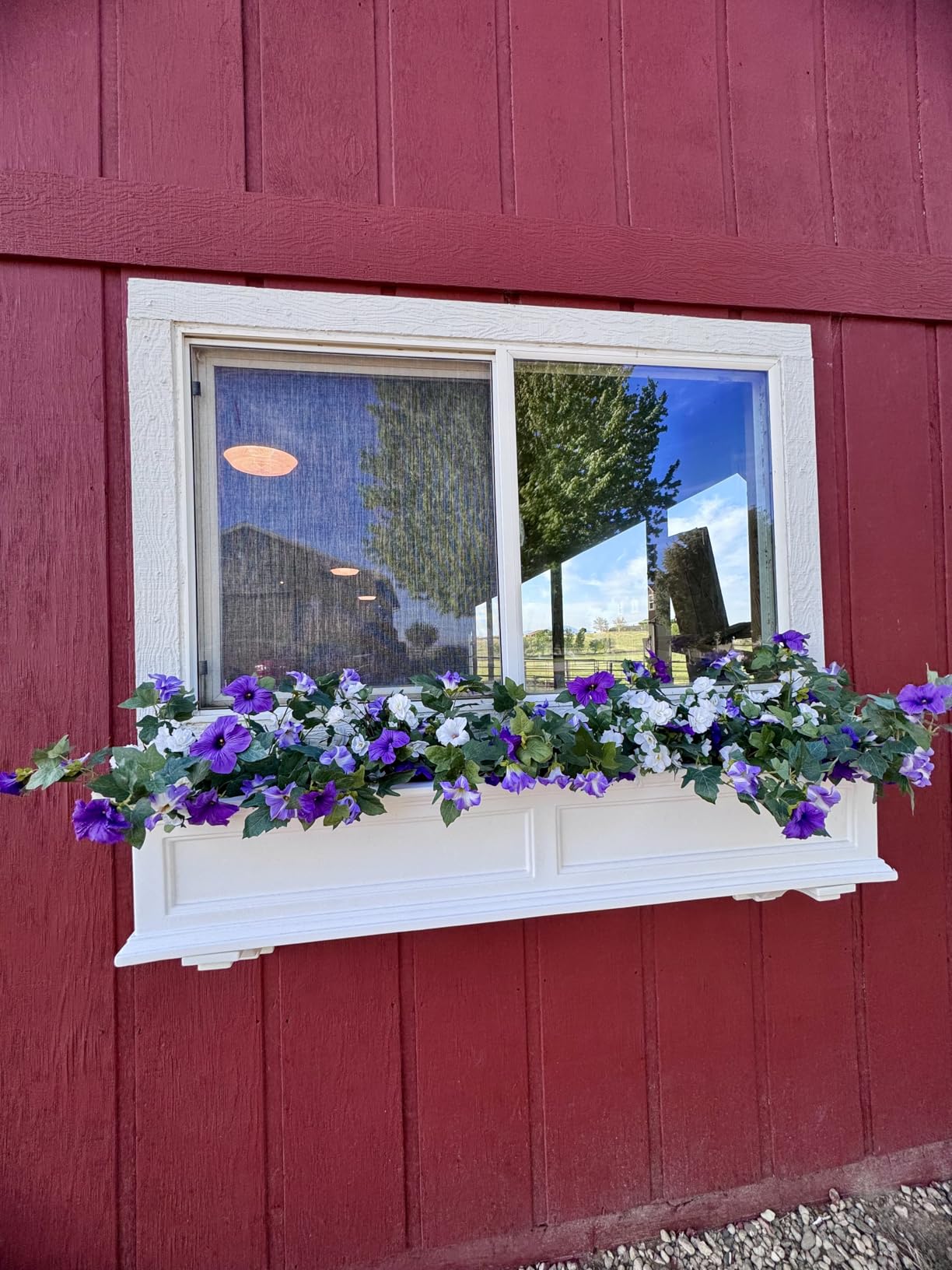 Mayne Fairfield 4ft Window Box, Self Watering Flower Box with Double Wall Design, All Season Fade Resistant Outdoor Window Planter With Steel Mounting Bracket, Black customer photo 2