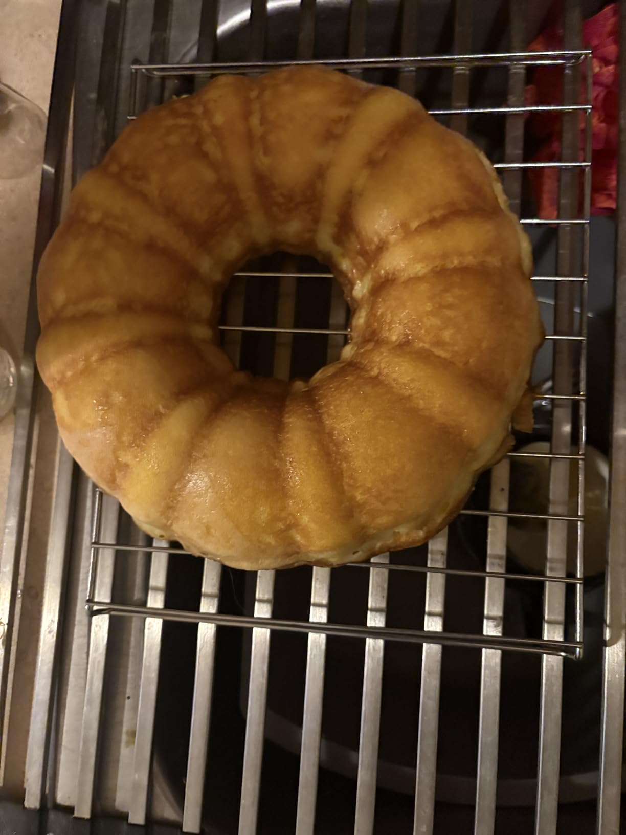 Gold Non-Stick Fluted Tube Pan, Stainless Steel, 9.49 in. | Non-Stick Steel with Scratch-Resistant Coating, Resists Warping, Dishwasher Safe, Perfect for Bundt & Fluted Tube Cakes customer photo 1