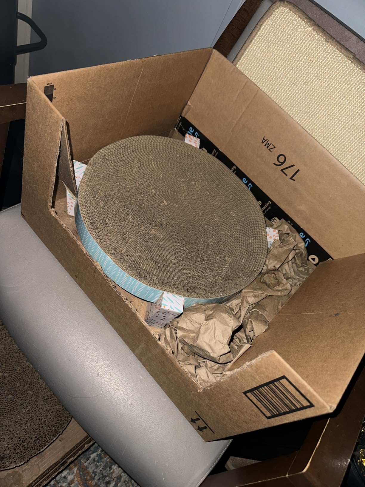 Catstages Scratch, Snuggle & Rest - 2-in-1 Indoor Cat Scratcher & Elevated Cat Lounger, Catnip Included customer photo 2
