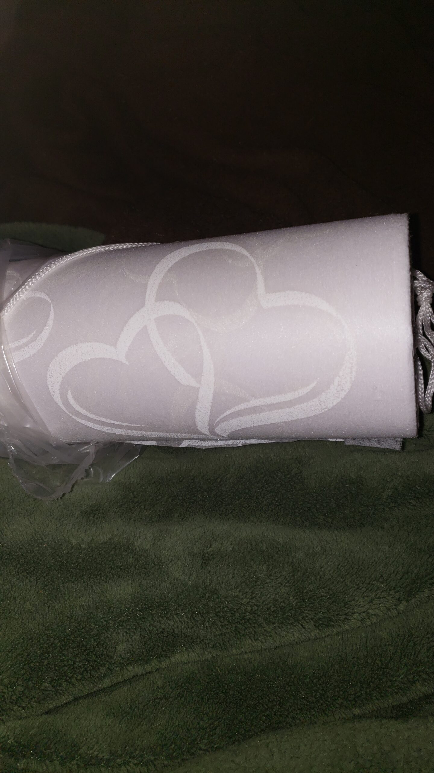 Fun Express Wedding Aisle Runner for Wedding Ceremony - Premium White Polyester Carpet Runner with Two Hearts Design | 100ft x 3ft for Indoor & Outdoor Weddings, Beach Ceremonies & Special Events customer photo 1