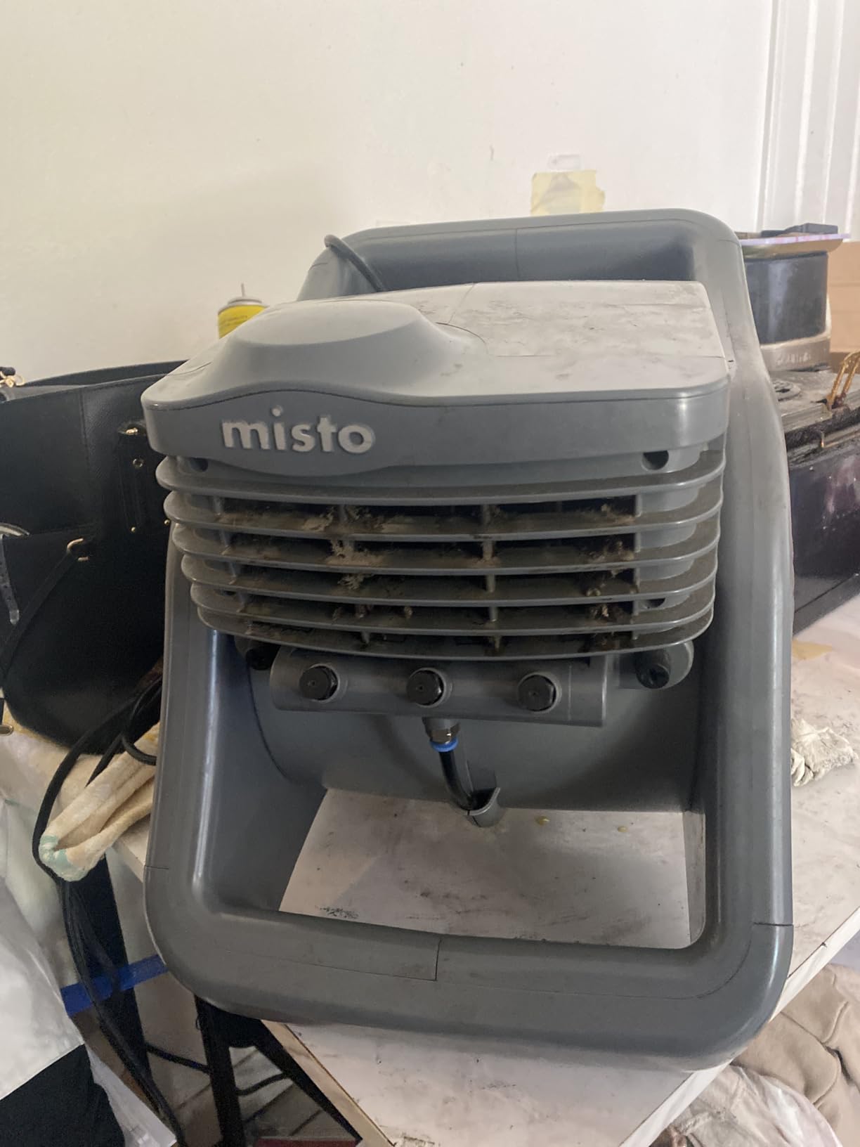Lasko Misto Outdoor Misting Blower Fan, Ideal for Sports, Camping, Decks & Patios, 3 Speeds, 15'', Black, 7050 customer photo 2