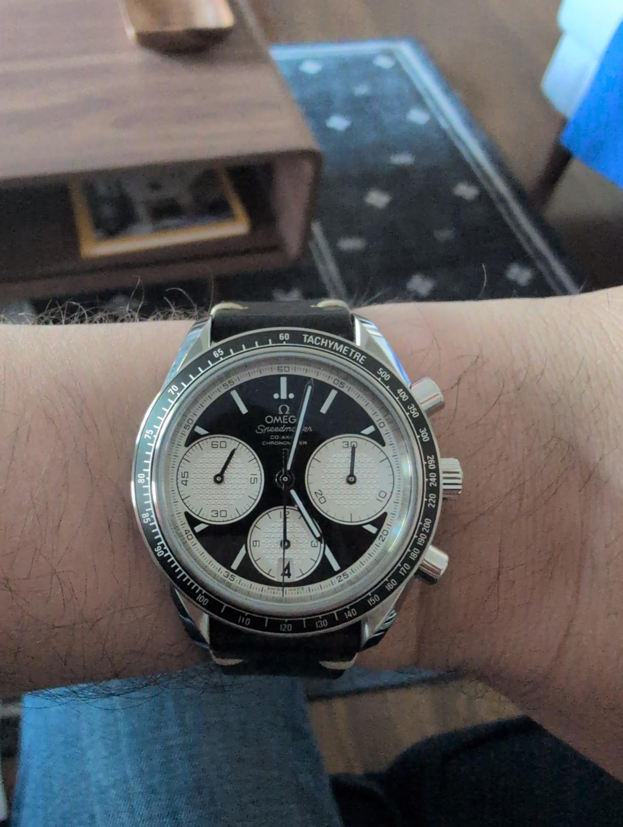 Omega Men's Speedmaster Racing Analog Display Swiss Automatic Silver Watch customer photo 1