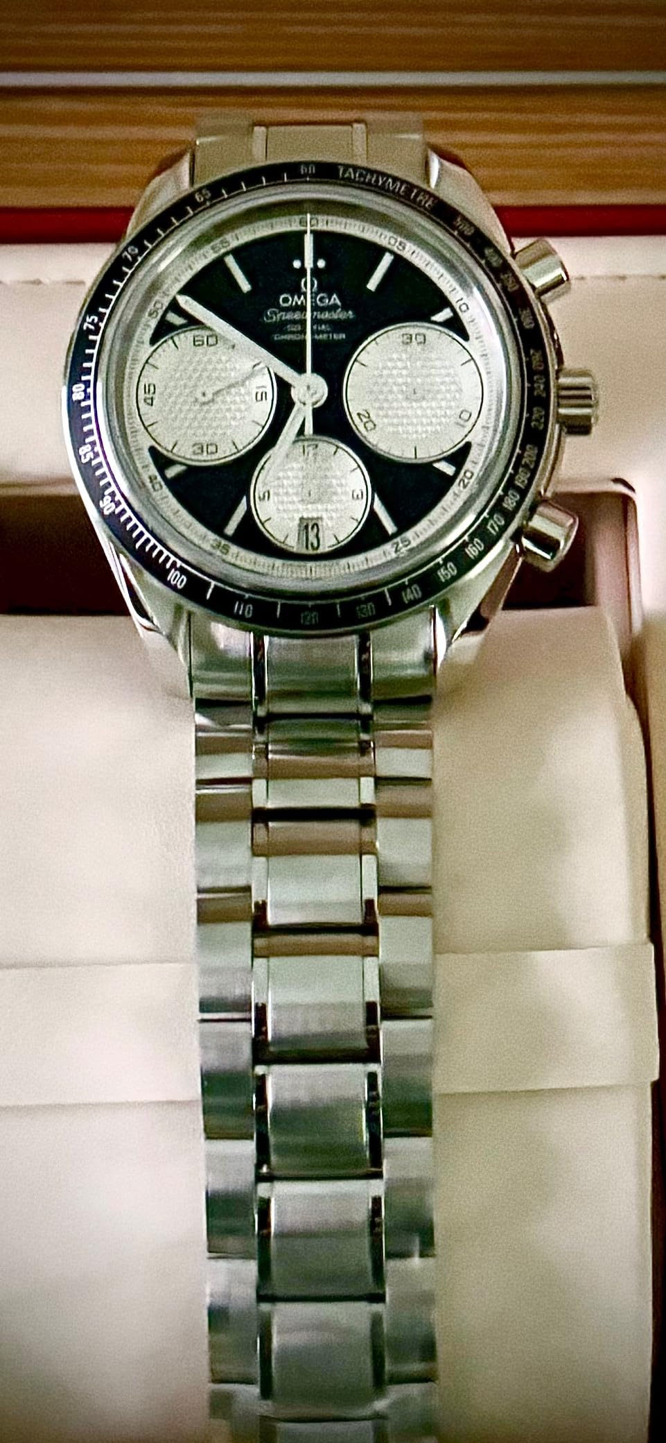 Omega Men's Speedmaster Racing Analog Display Swiss Automatic Silver Watch customer photo 2